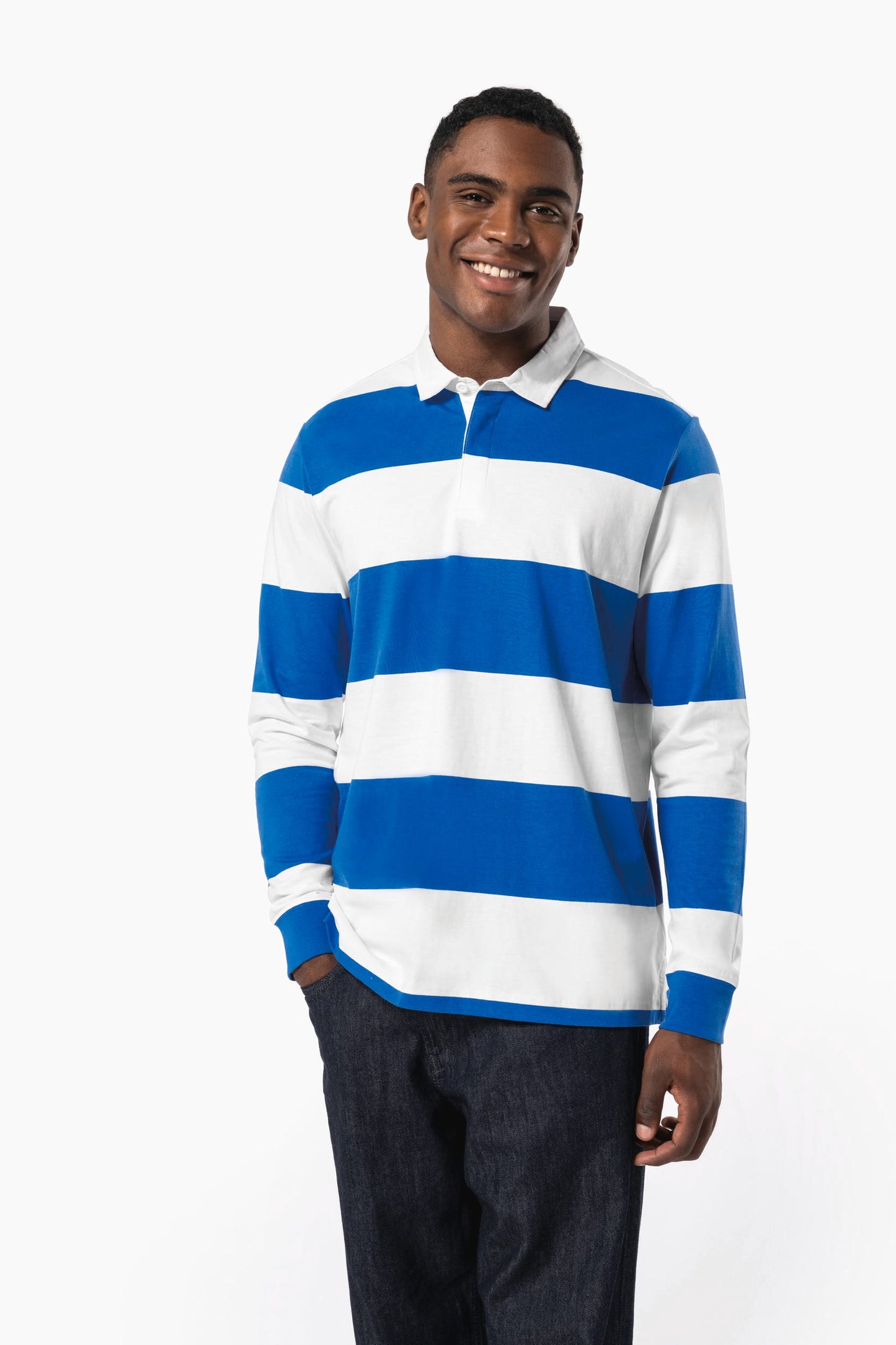 K285 - Polo rugby a righe maniche lunghe unisex