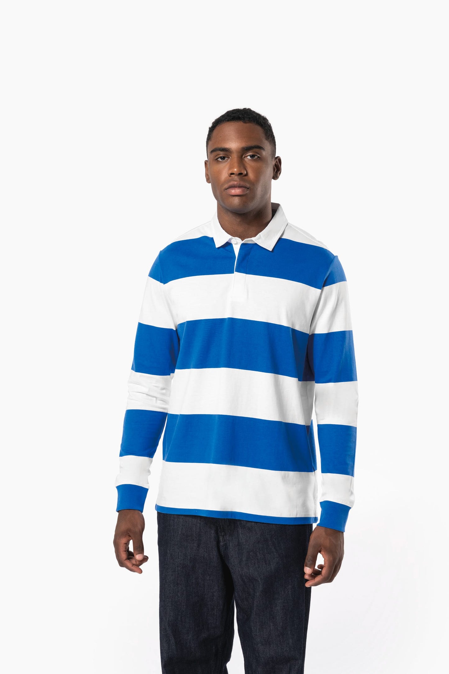K285X - Polo rugby a righe maniche lunghe unisex