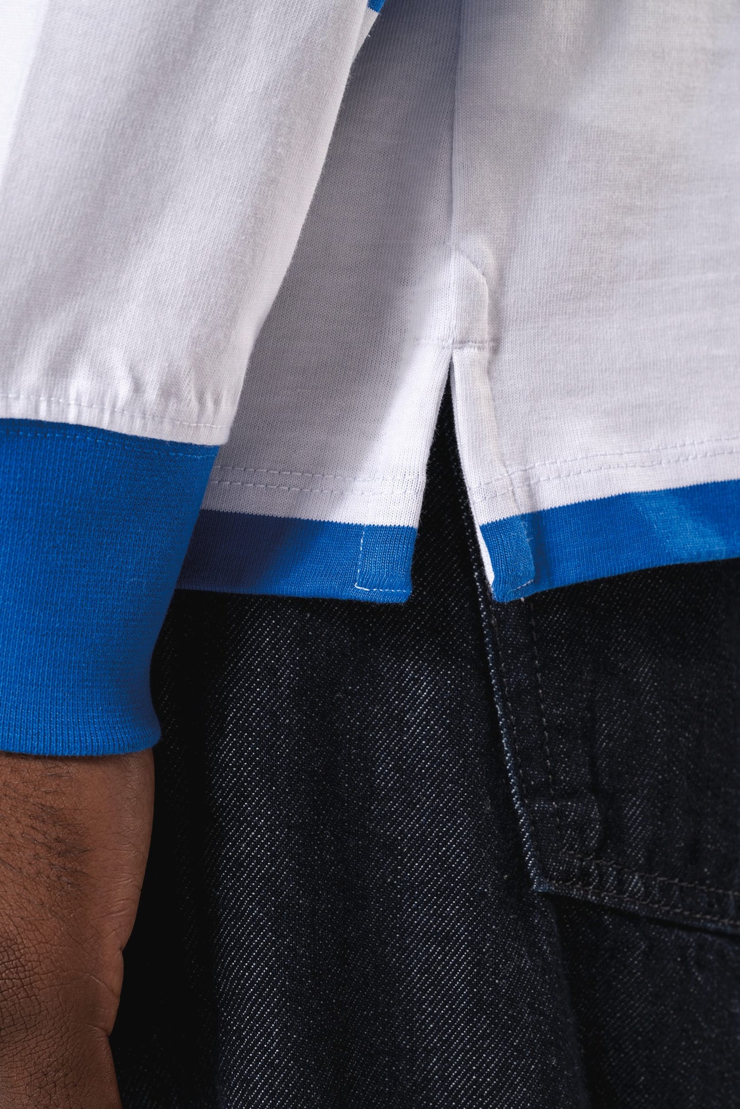 K285X - Polo rugby a righe maniche lunghe unisex