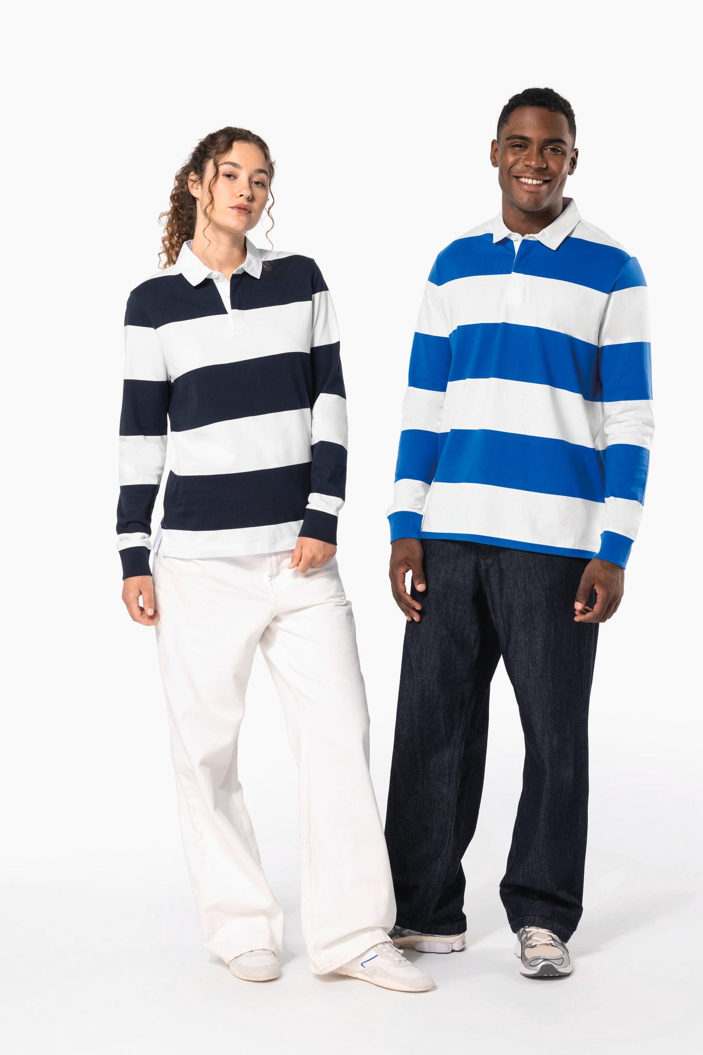 K285 - Polo rugby a righe maniche lunghe unisex