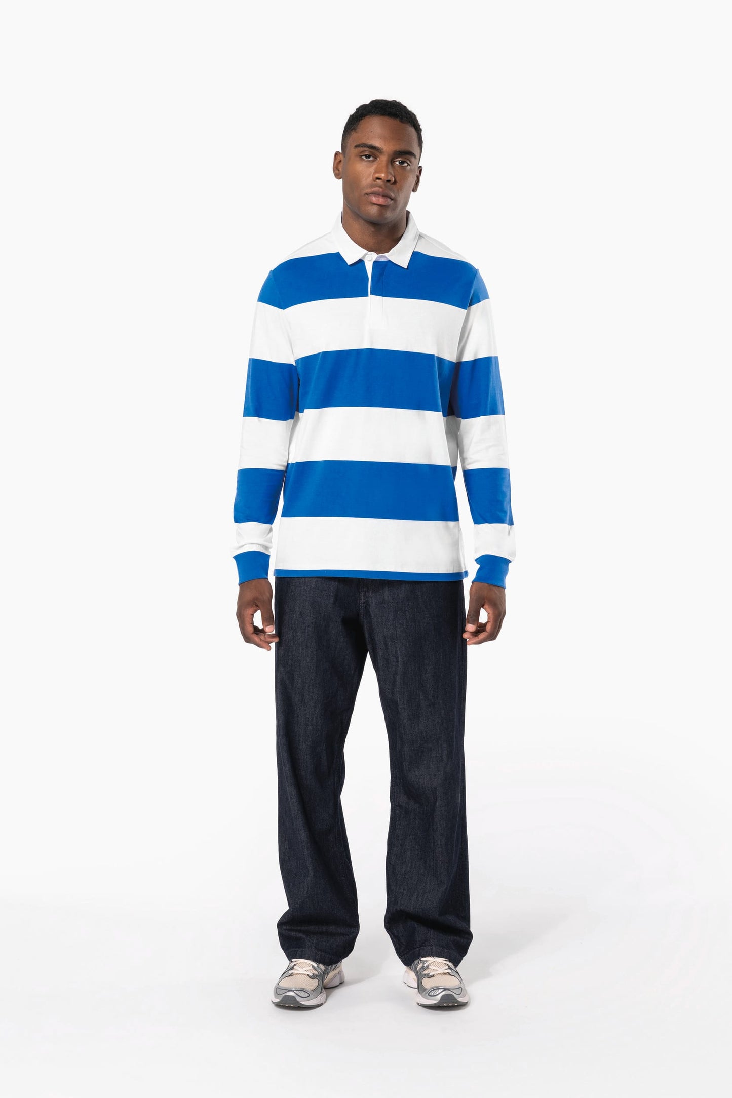 K285 - Polo rugby a righe maniche lunghe unisex