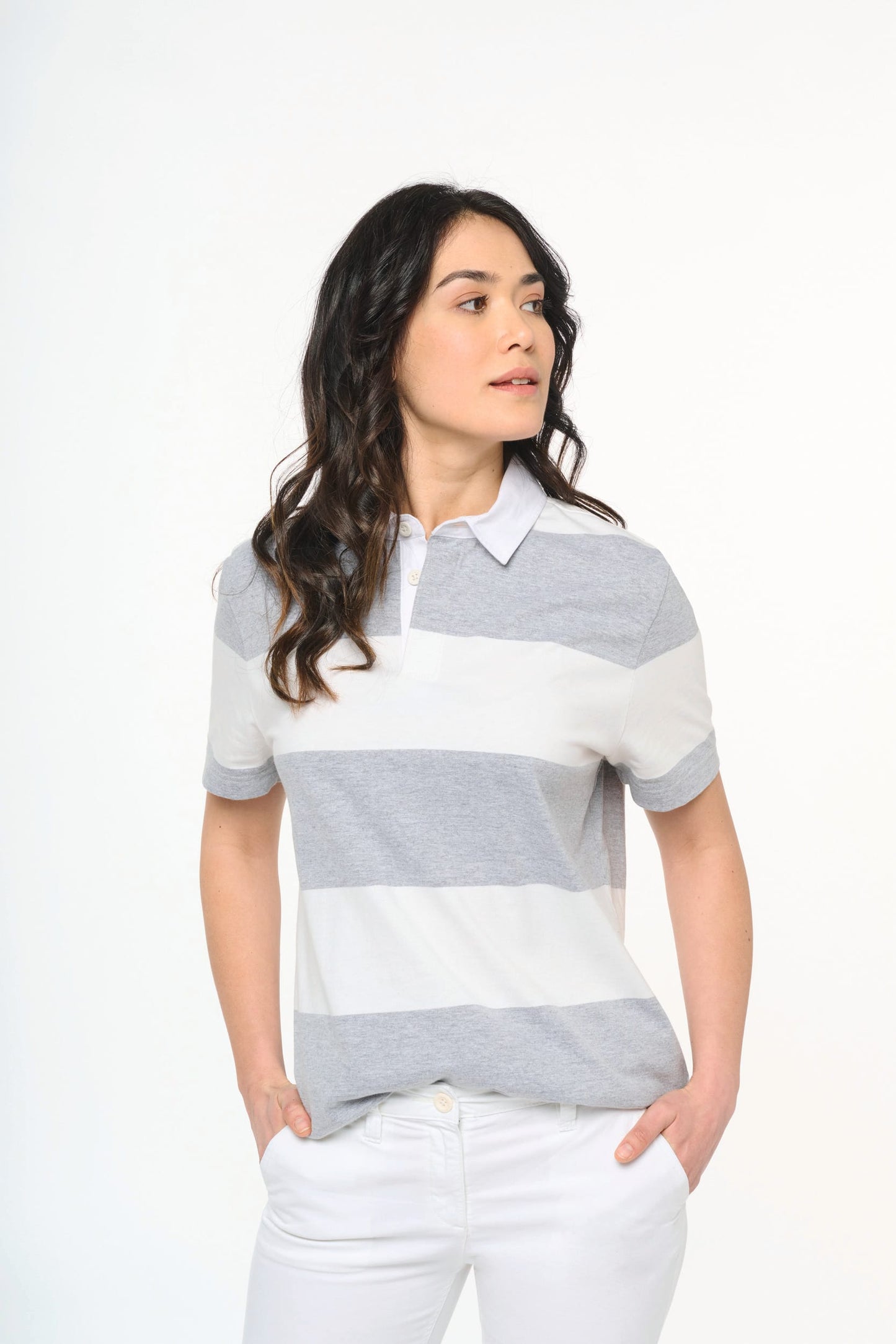 K286 - Polo rugby a righe maniche corte unisex