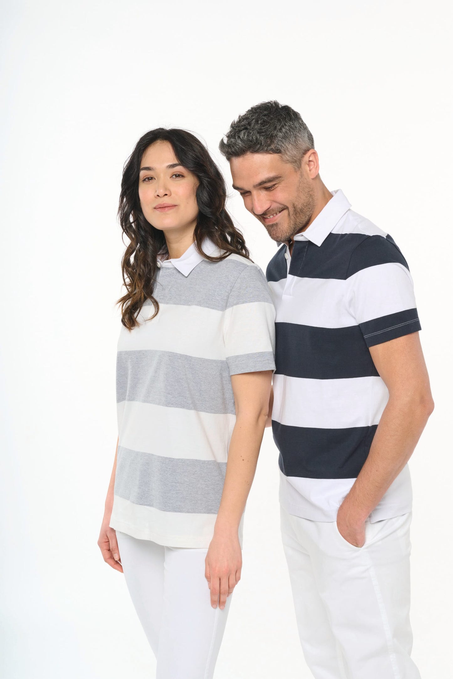 K286X - Polo rugby a righe maniche corte unisex