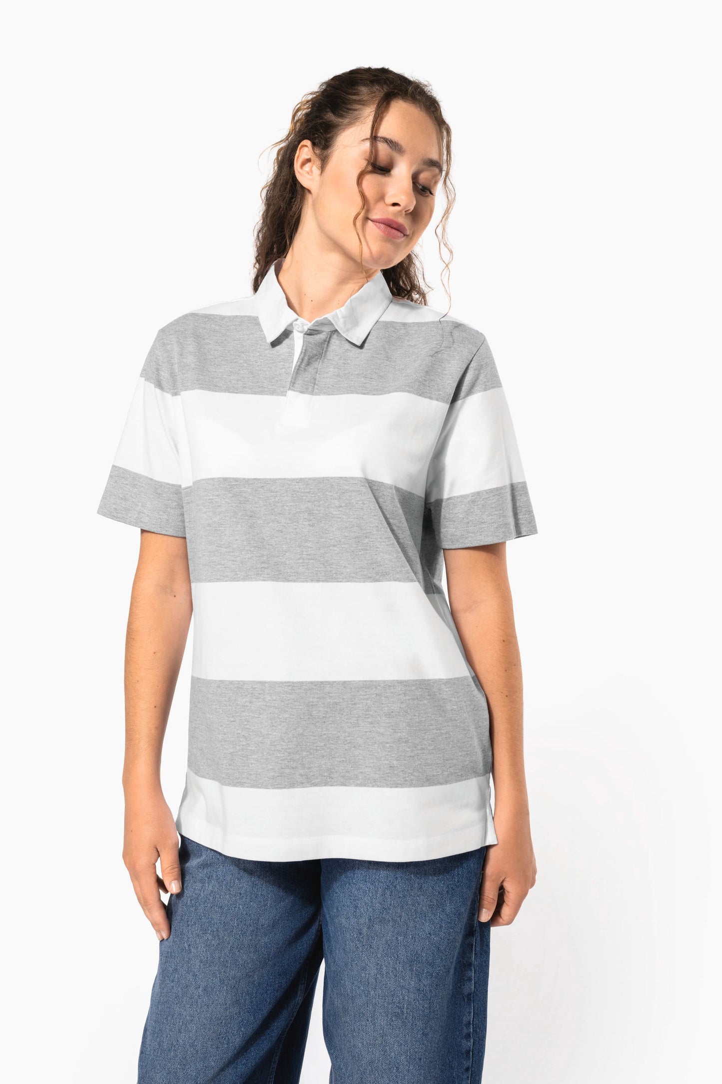 K286X - Polo rugby a righe maniche corte unisex