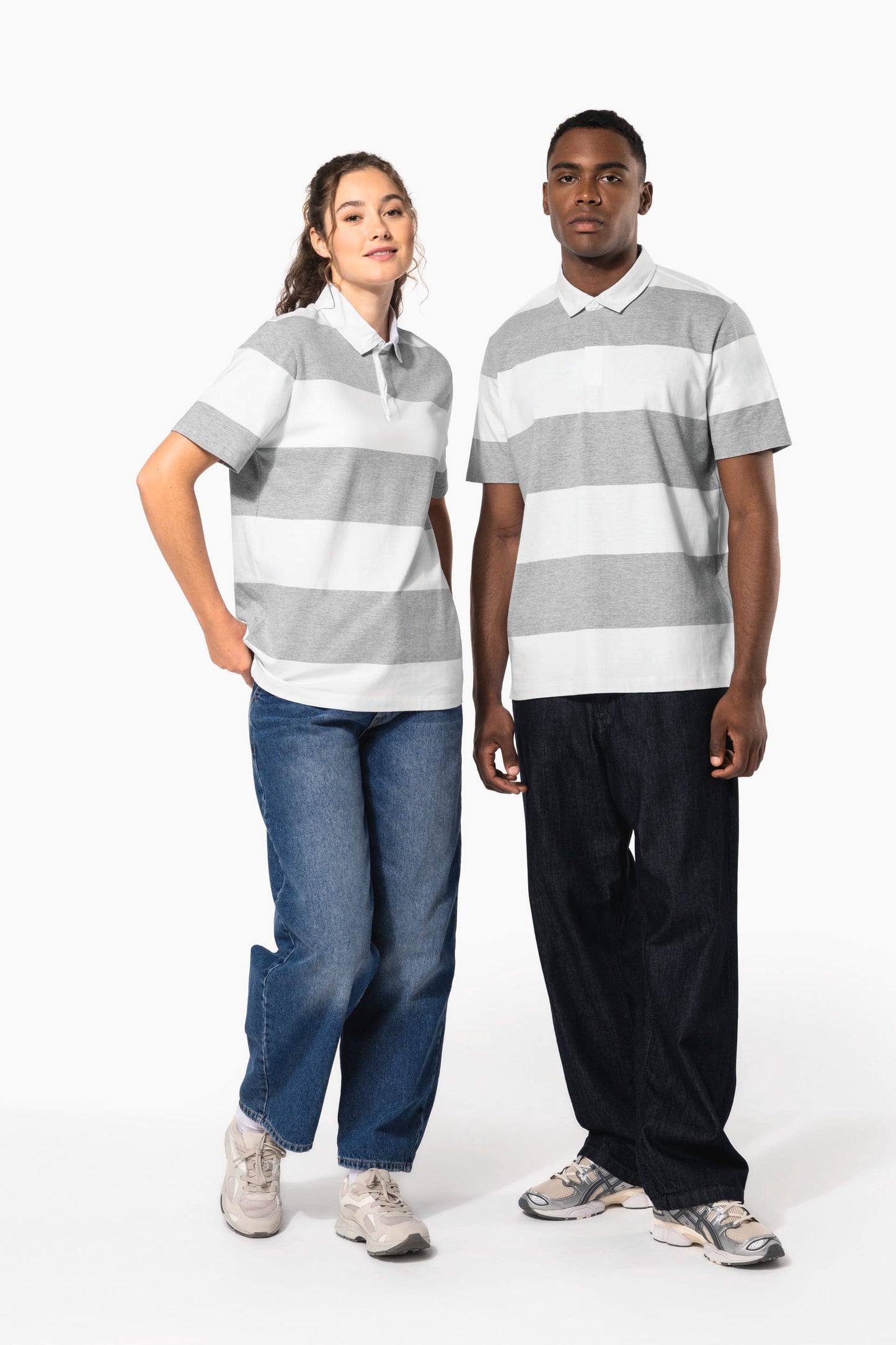 K286X - Polo rugby a righe maniche corte unisex