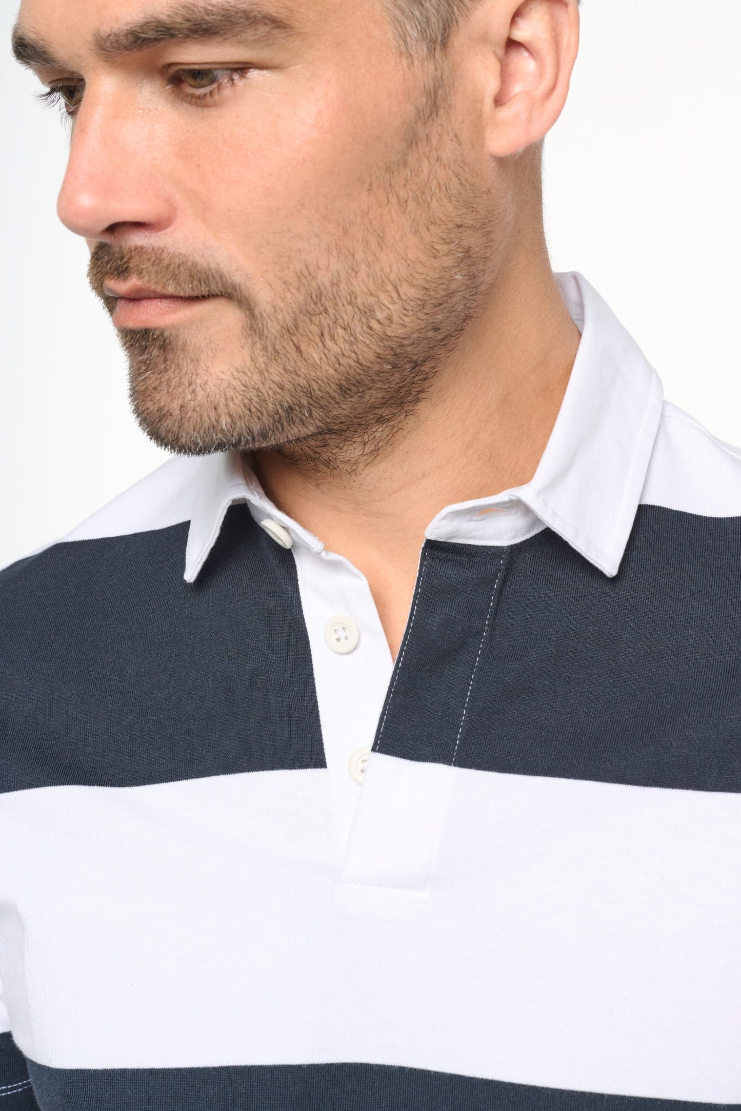 K286 - Polo rugby a righe maniche corte unisex