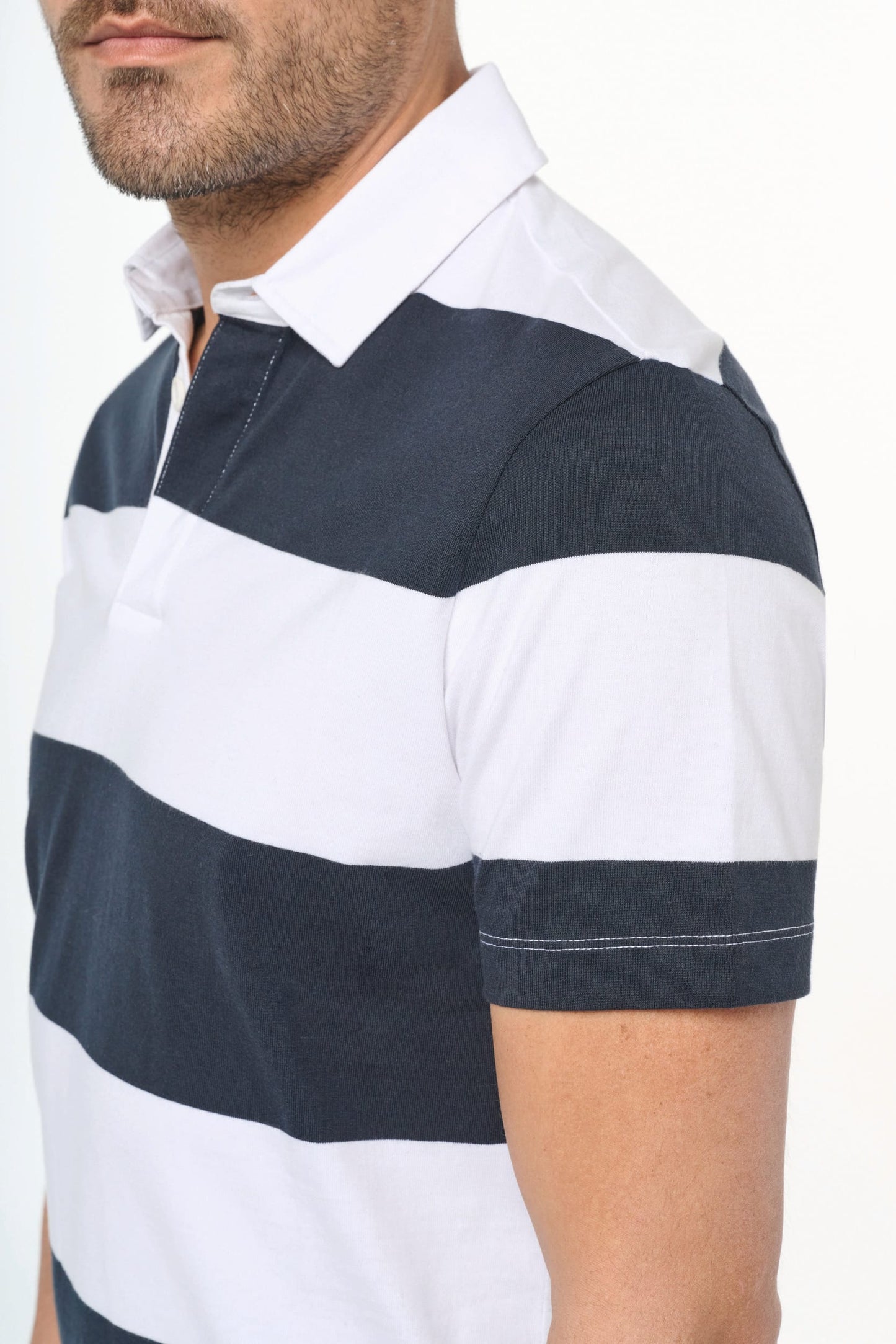 K286 - Polo rugby a righe maniche corte unisex