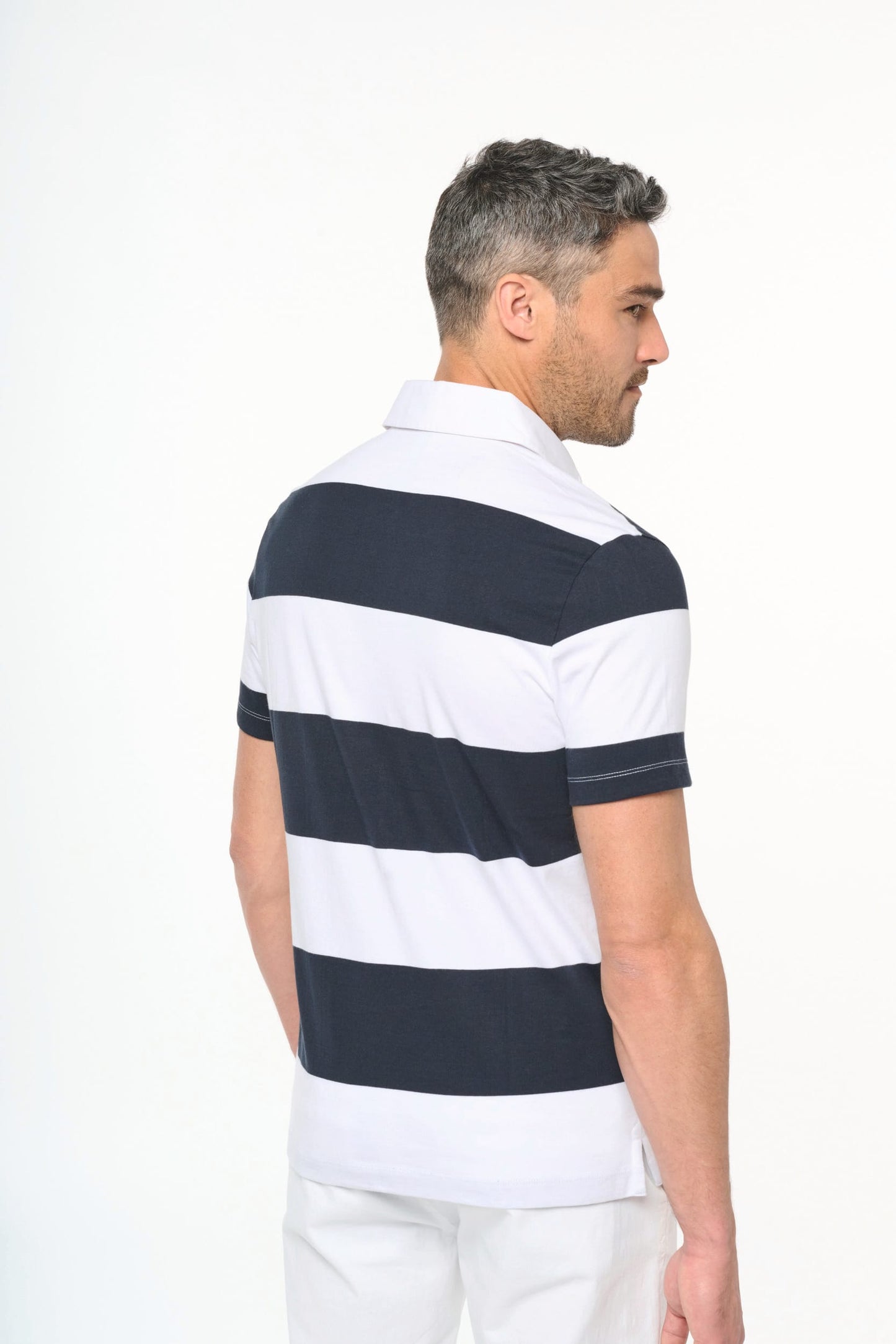 K286 - Polo rugby a righe maniche corte unisex