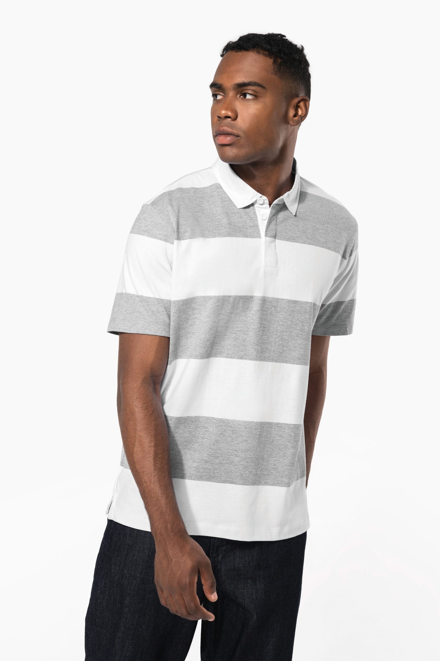 K286X - Polo rugby a righe maniche corte unisex