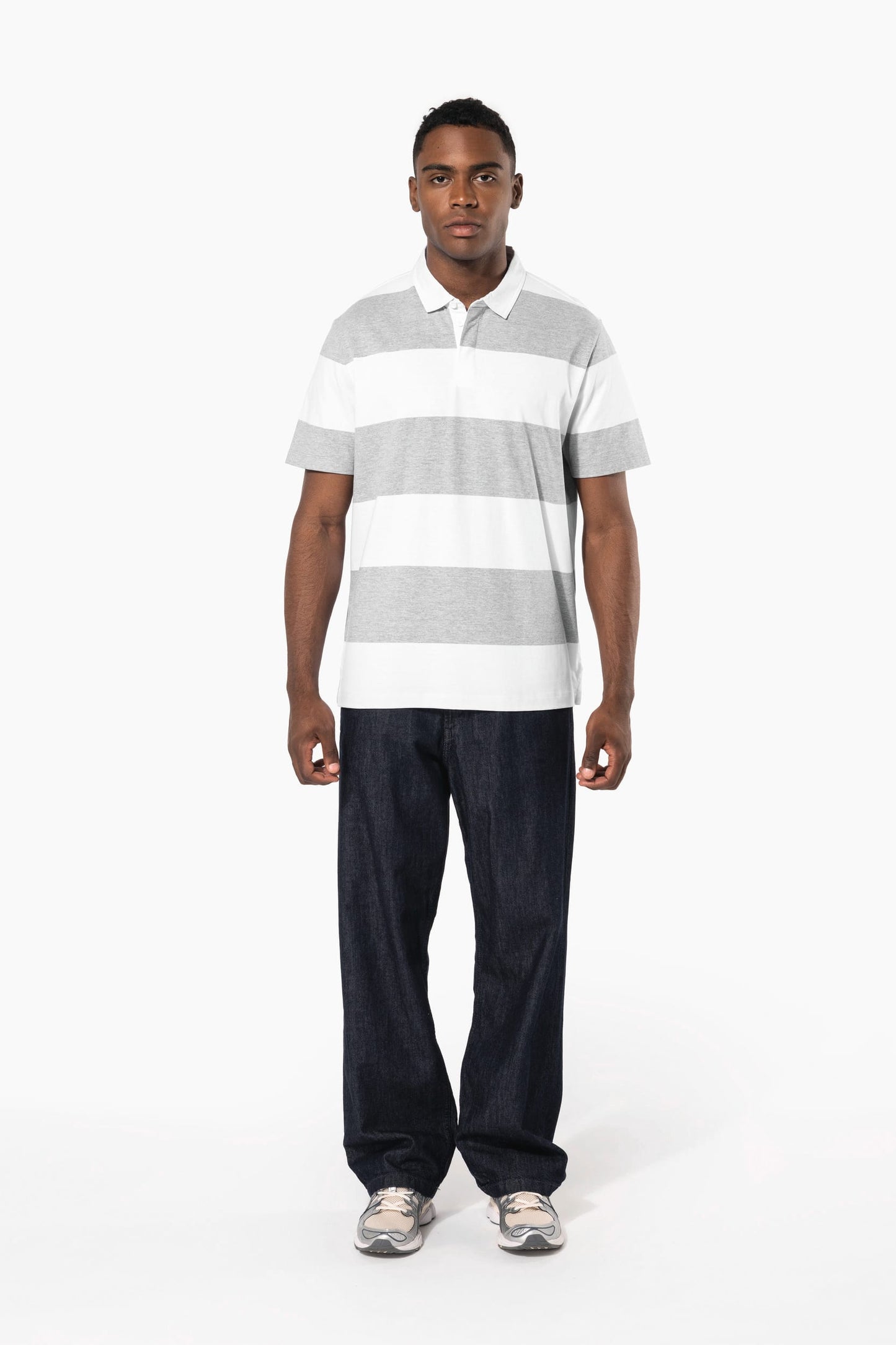 K286X - Polo rugby a righe maniche corte unisex
