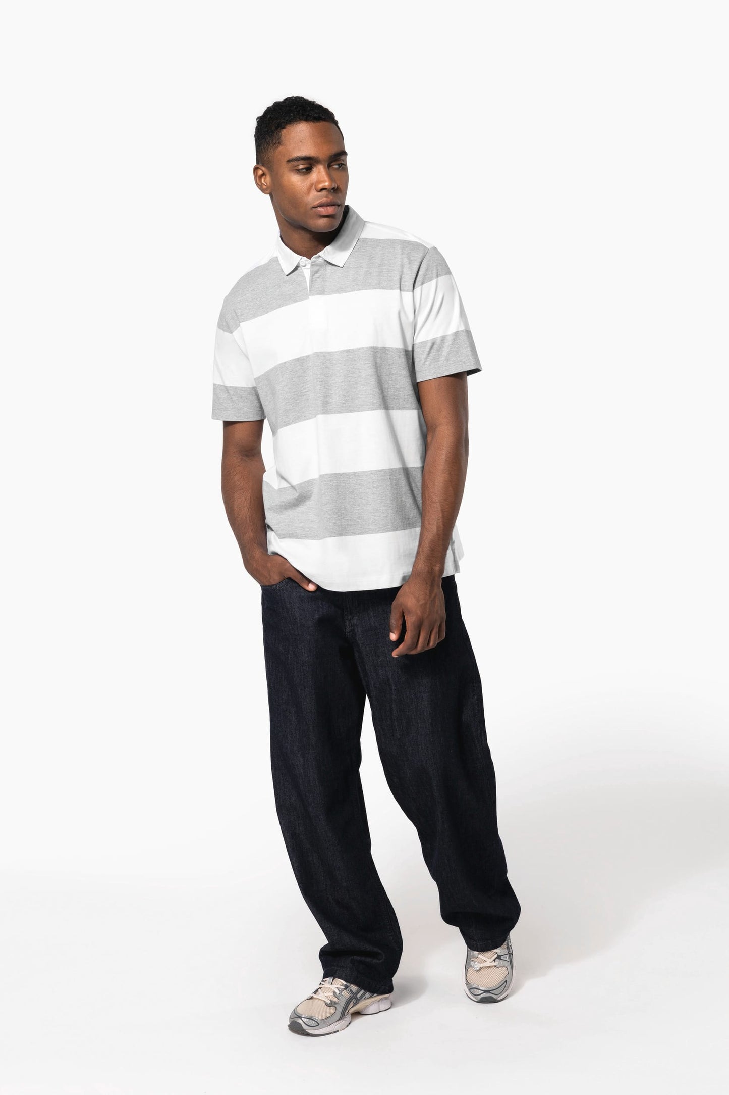K286 - Polo rugby a righe maniche corte unisex