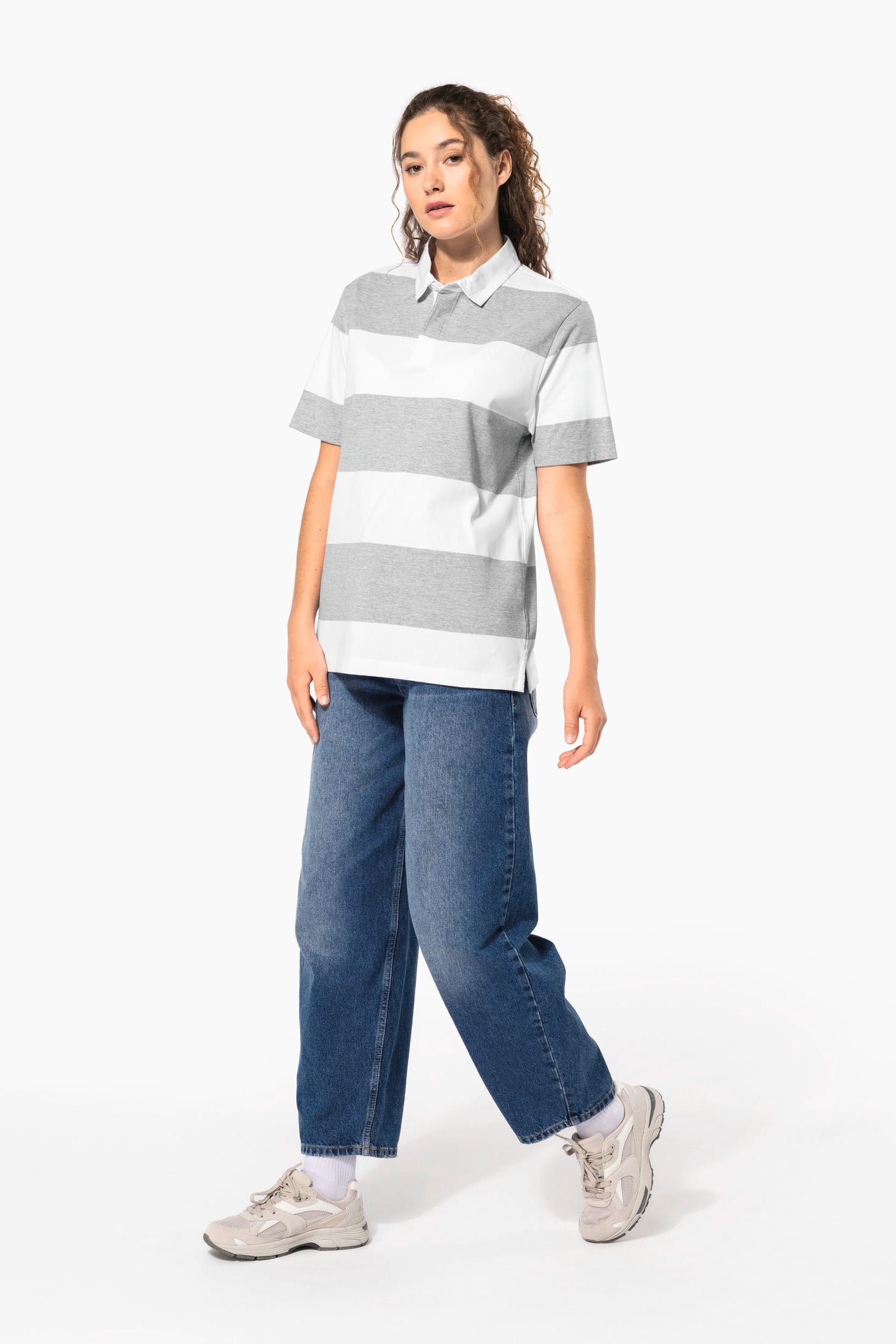 K286X - Polo rugby a righe maniche corte unisex