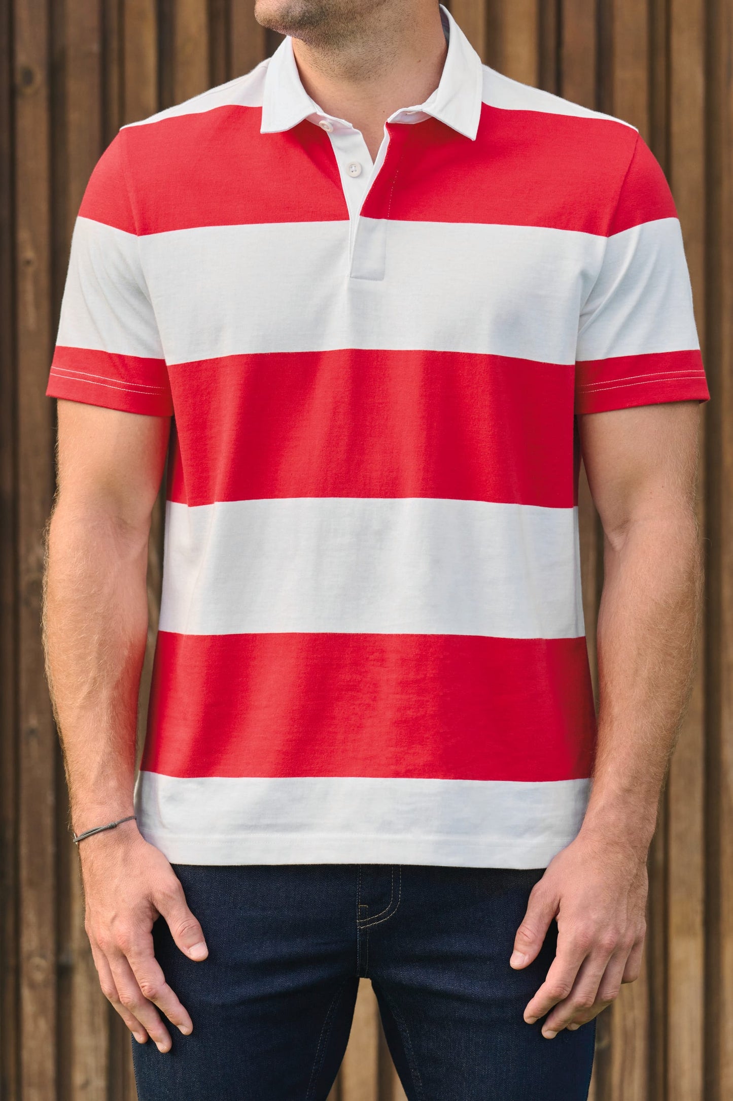 K286 - Polo rugby a righe maniche corte unisex