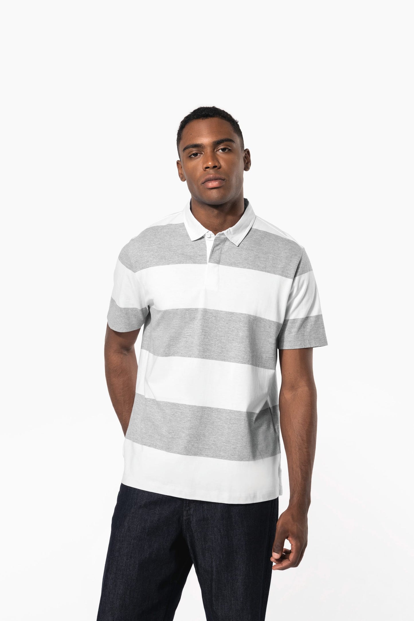 K286X - Polo rugby a righe maniche corte unisex