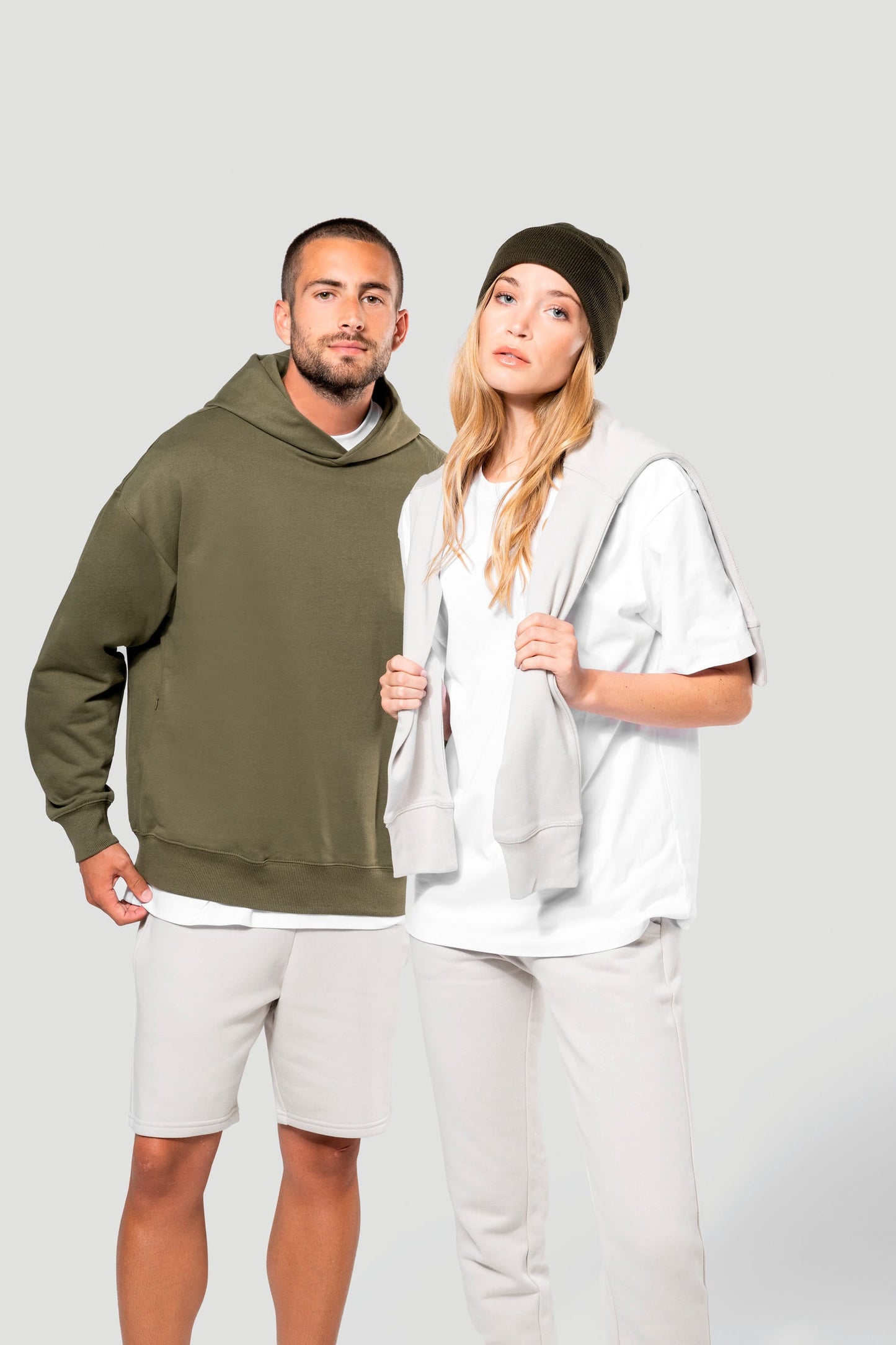 K4018 - Felpa unisex oversize con cappuccio in felpa