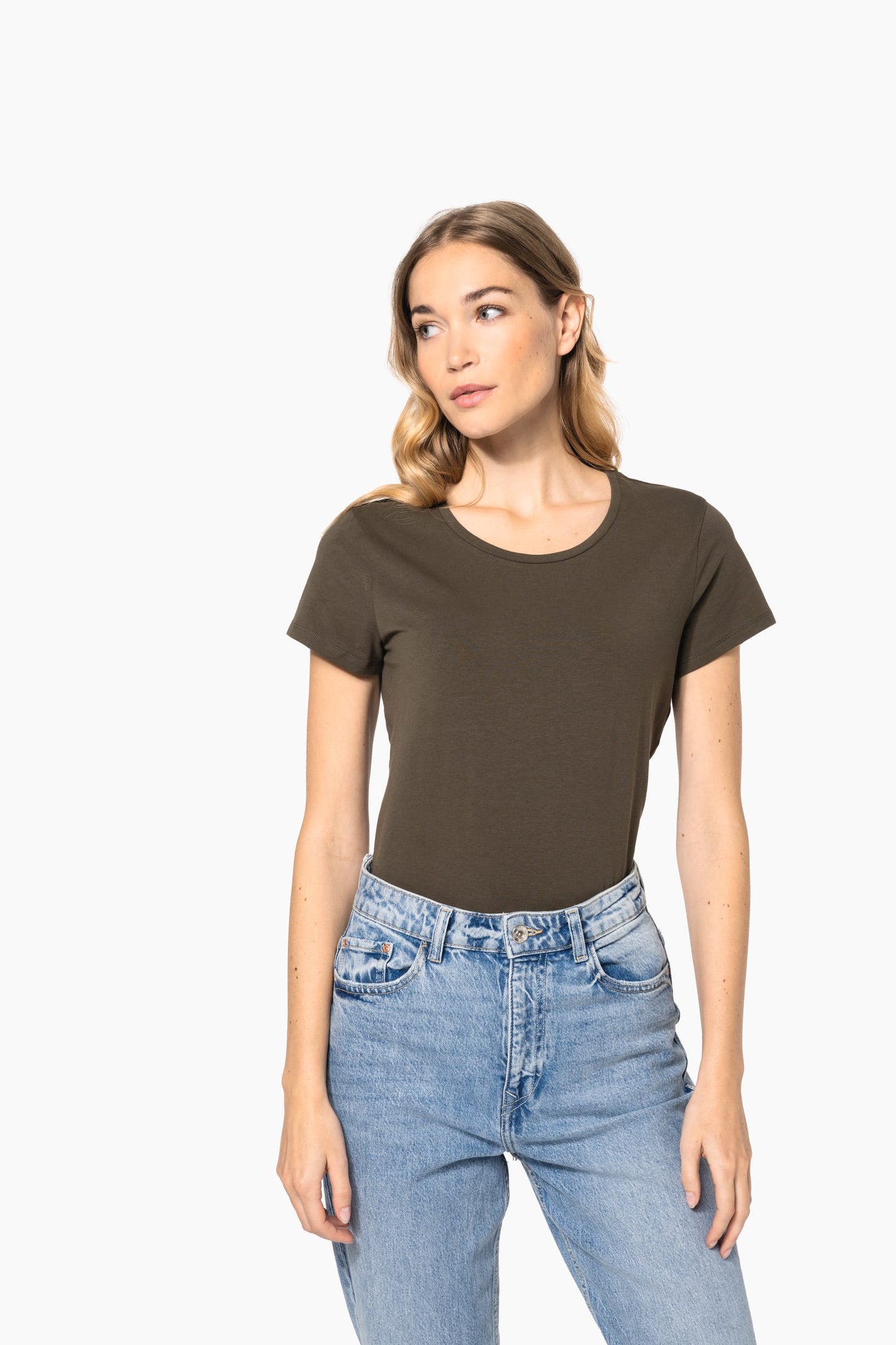 K3013 - T-shirt donna maniche corte girocollo<br/>