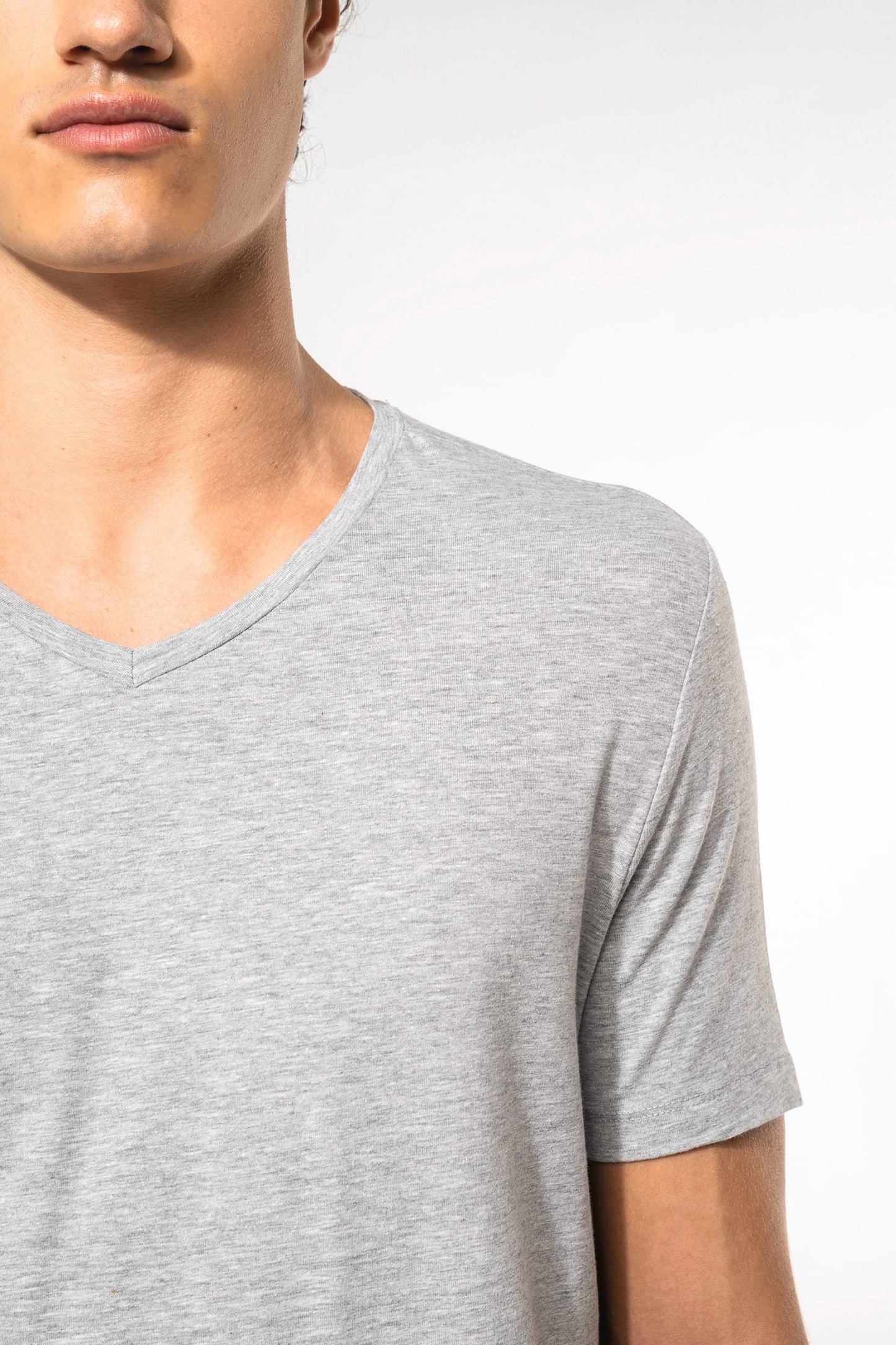 K3014 - T-shirt maniche corte collo a V<br/>