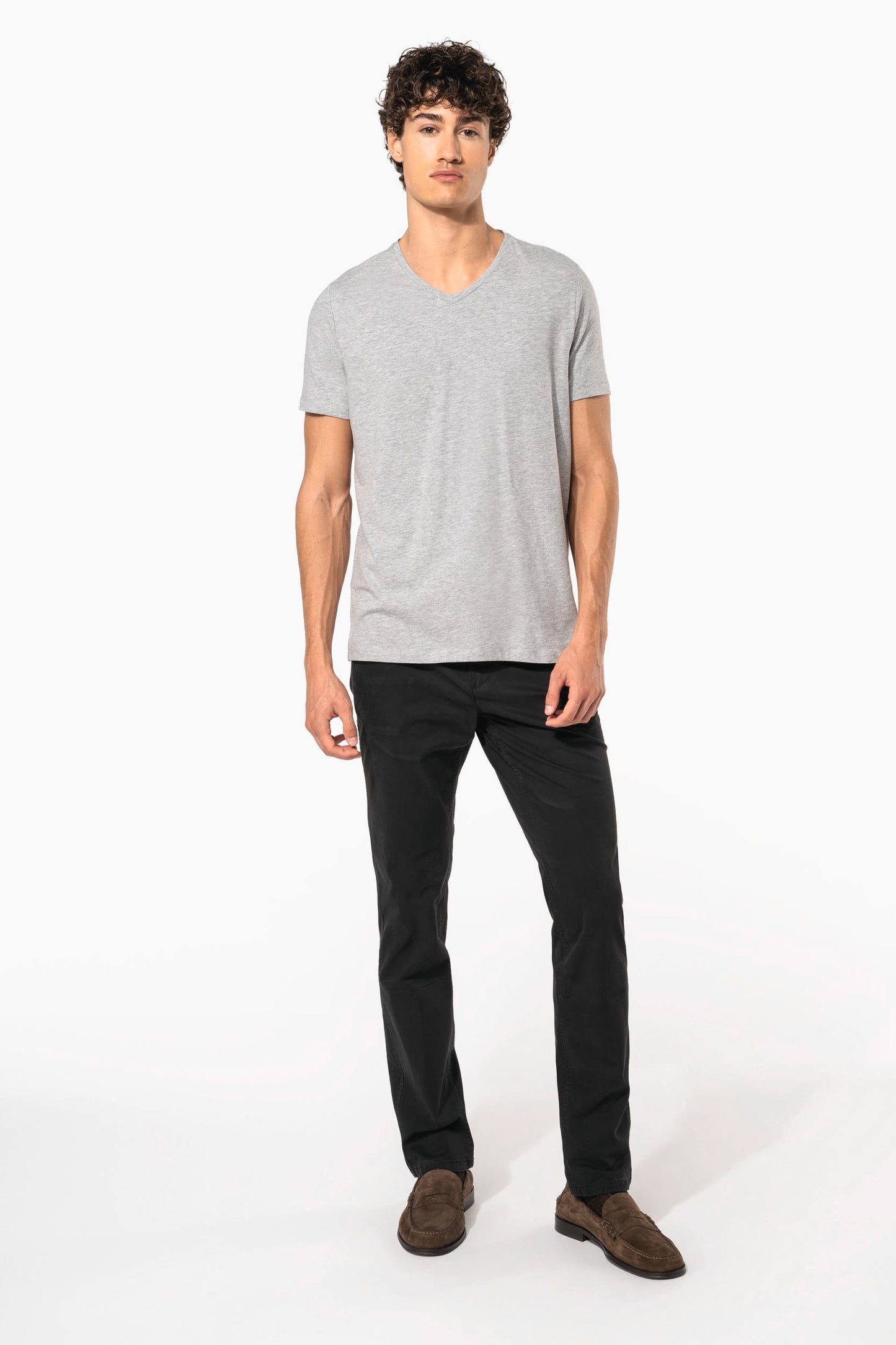 K3014C - T-shirt maniche corte collo a V<br/>