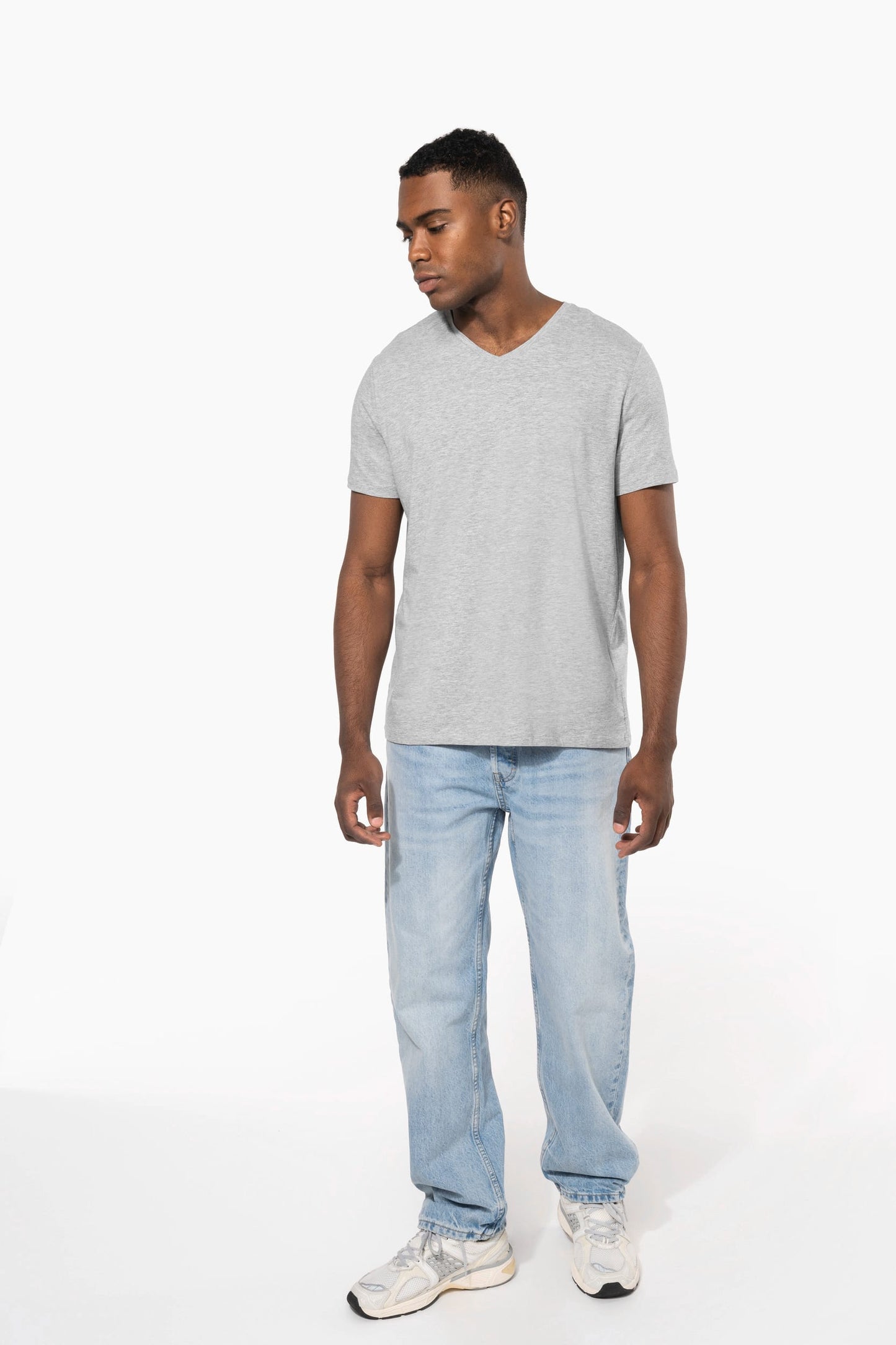 K3014 - T-shirt maniche corte collo a V<br/>