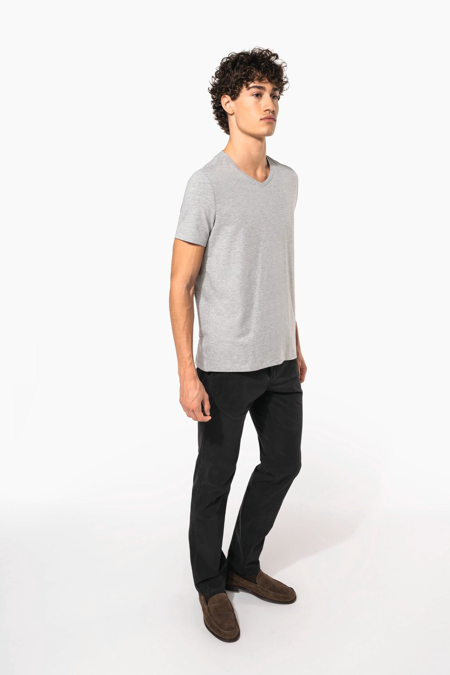 K3014C - T-shirt maniche corte collo a V<br/>