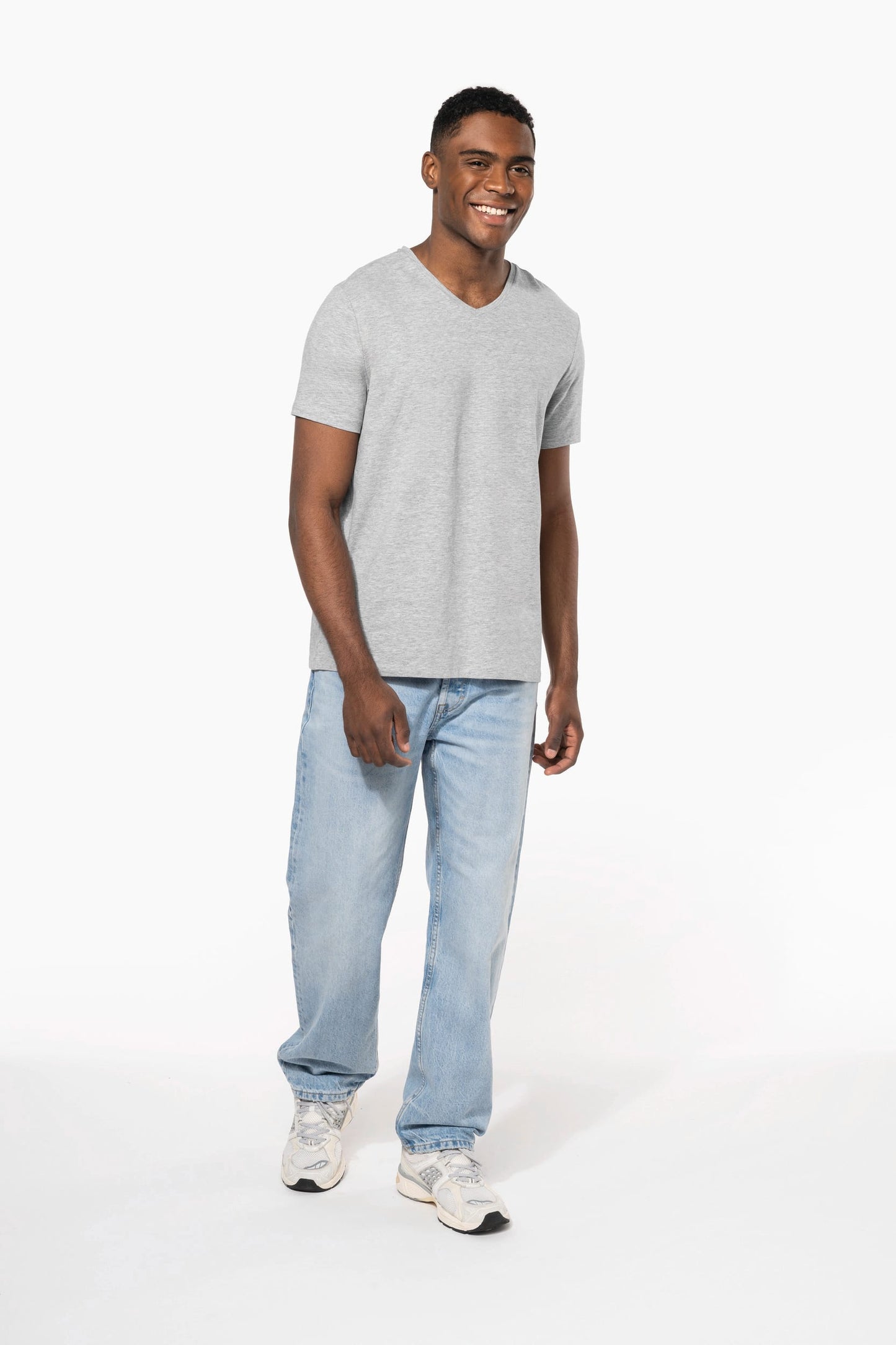 K3014 - T-shirt maniche corte collo a V<br/>