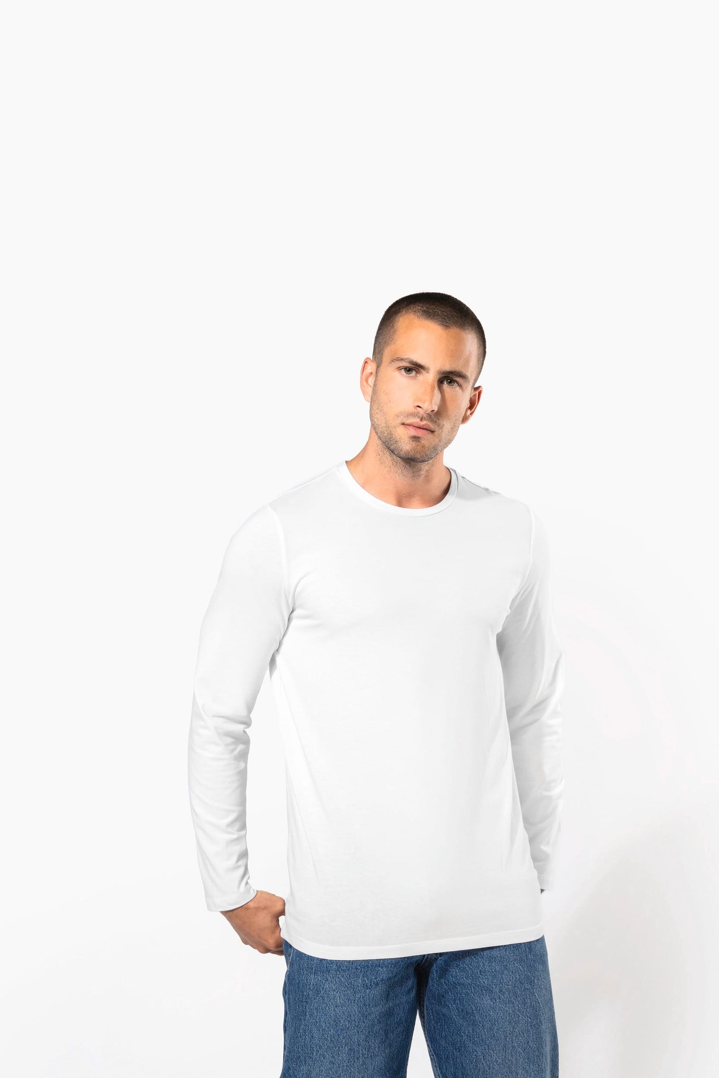 K3016 - T-shirt maniche lunghe girocollo<br/>