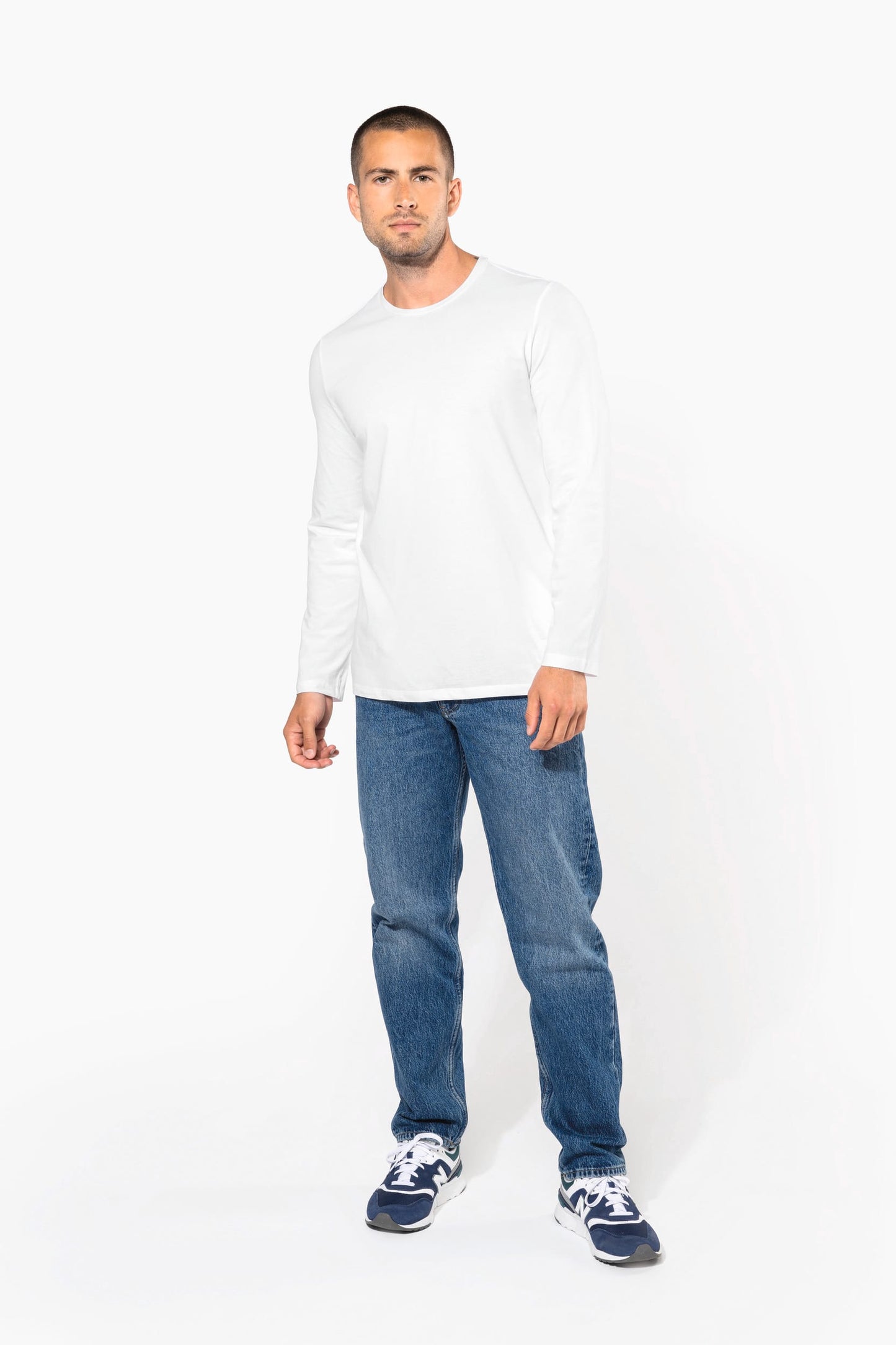 K3016 - T-shirt maniche lunghe girocollo<br/>