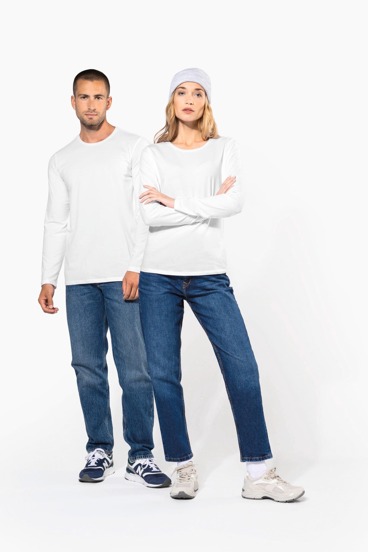 K3017C - T-shirt donna maniche lunghe girocollo<br/>
