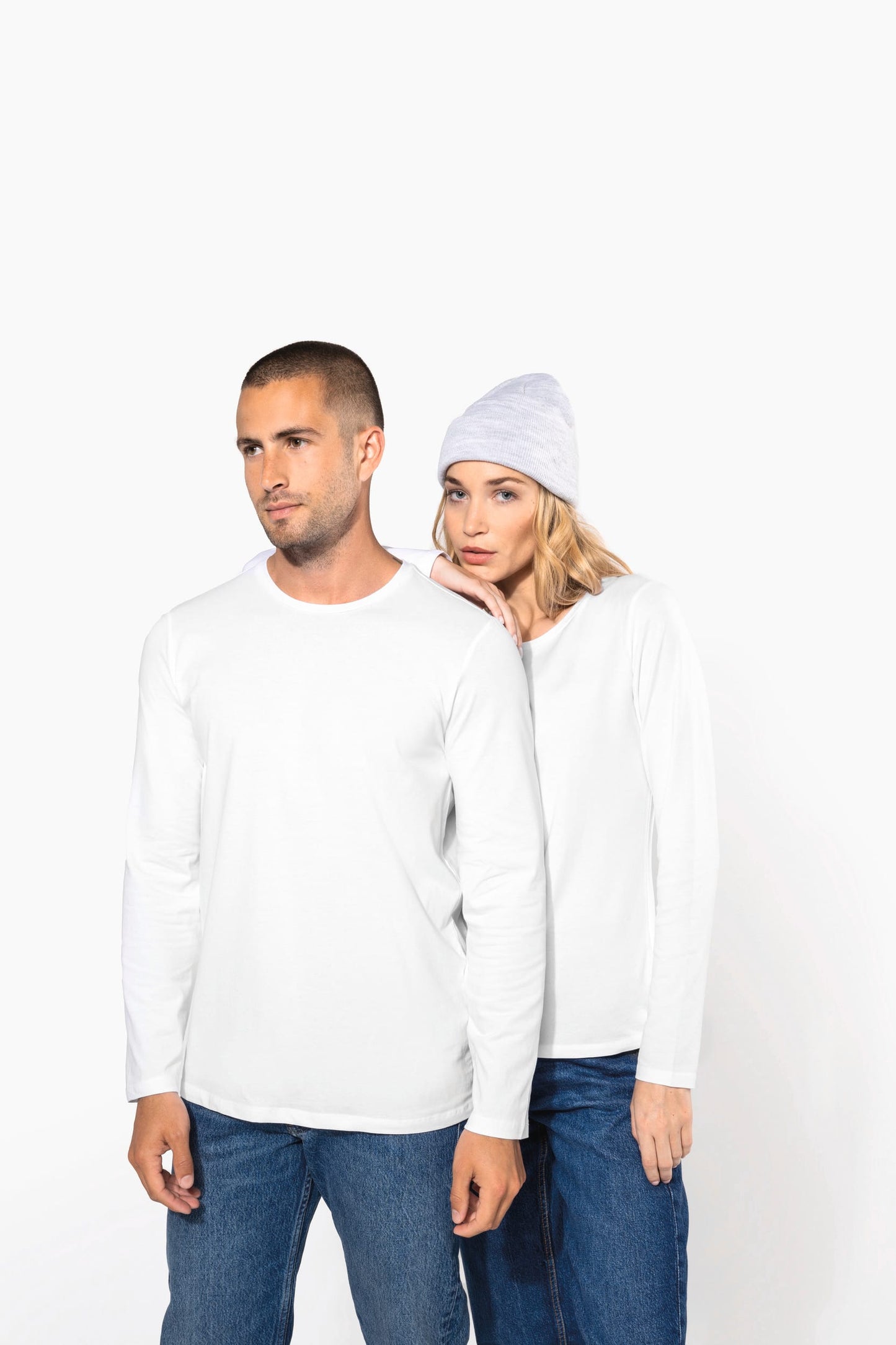 K3016C - T-shirt maniche lunghe girocollo<br/>