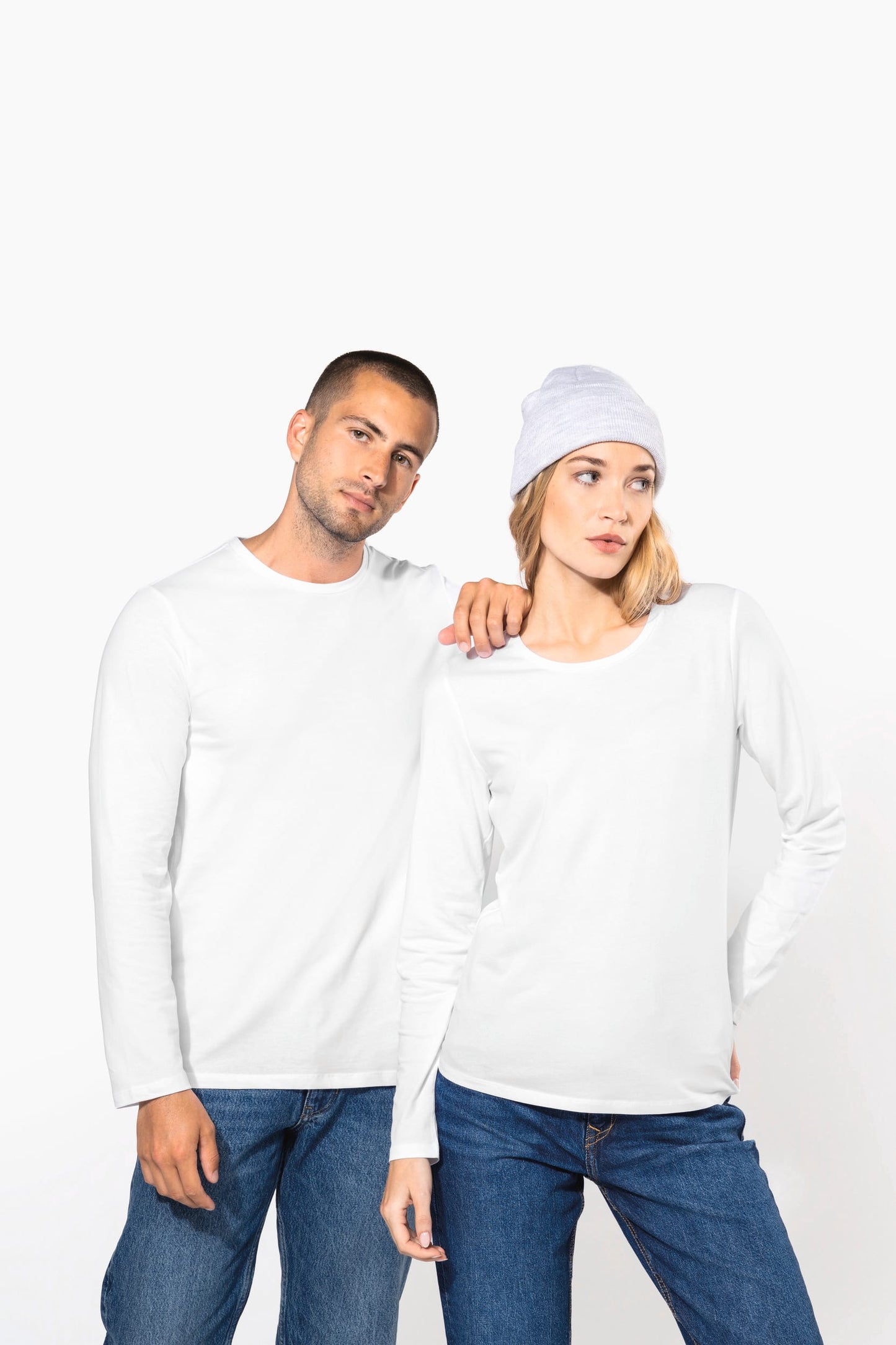 K3016C - T-shirt maniche lunghe girocollo<br/>