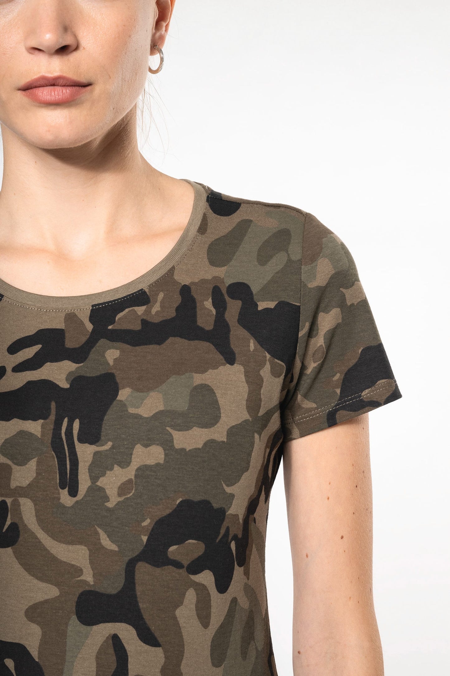 K3031 - T-shirt mimetica donna maniche corte