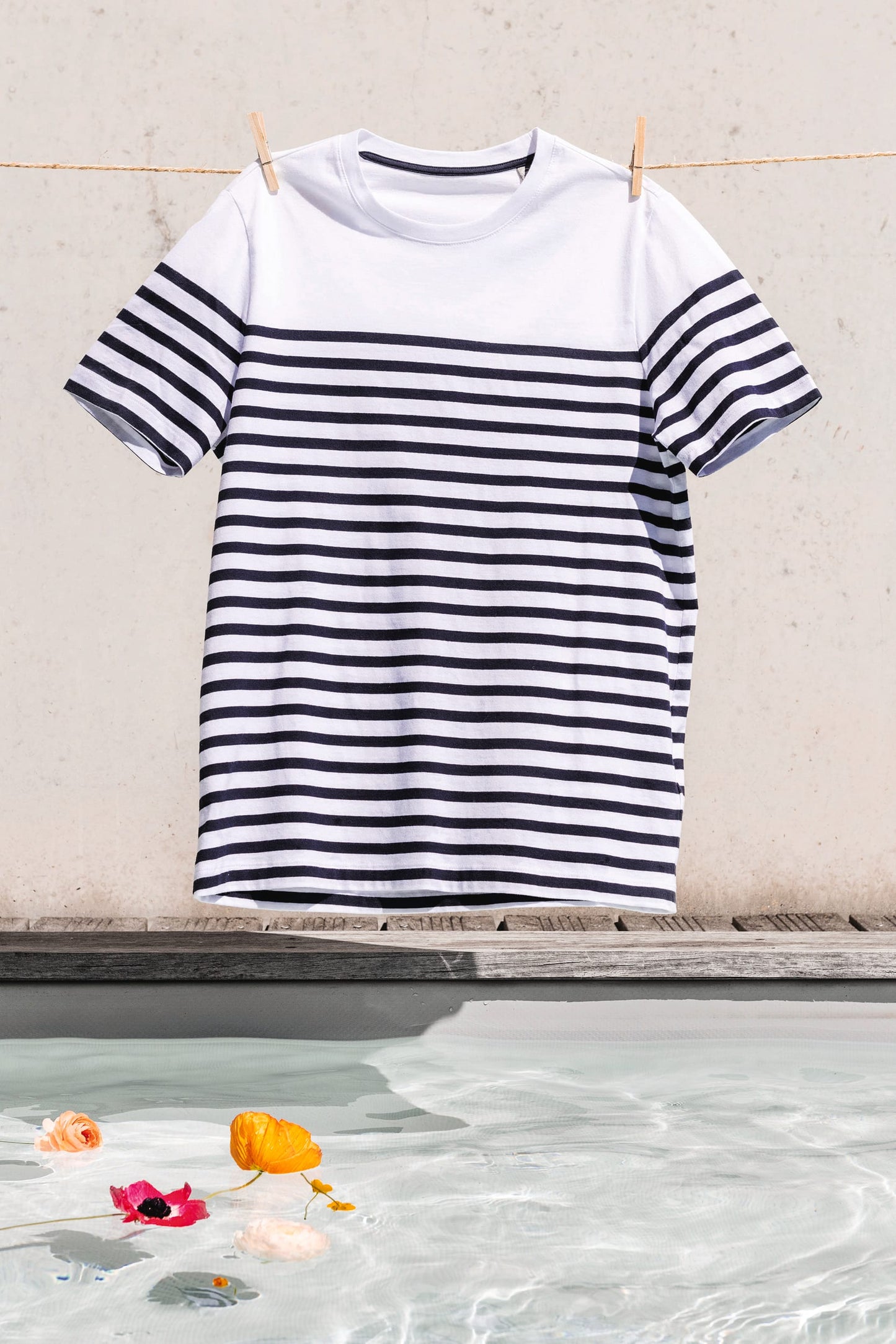 K3033 - T-shirt uomo in stile marinaro Bio girocollo
