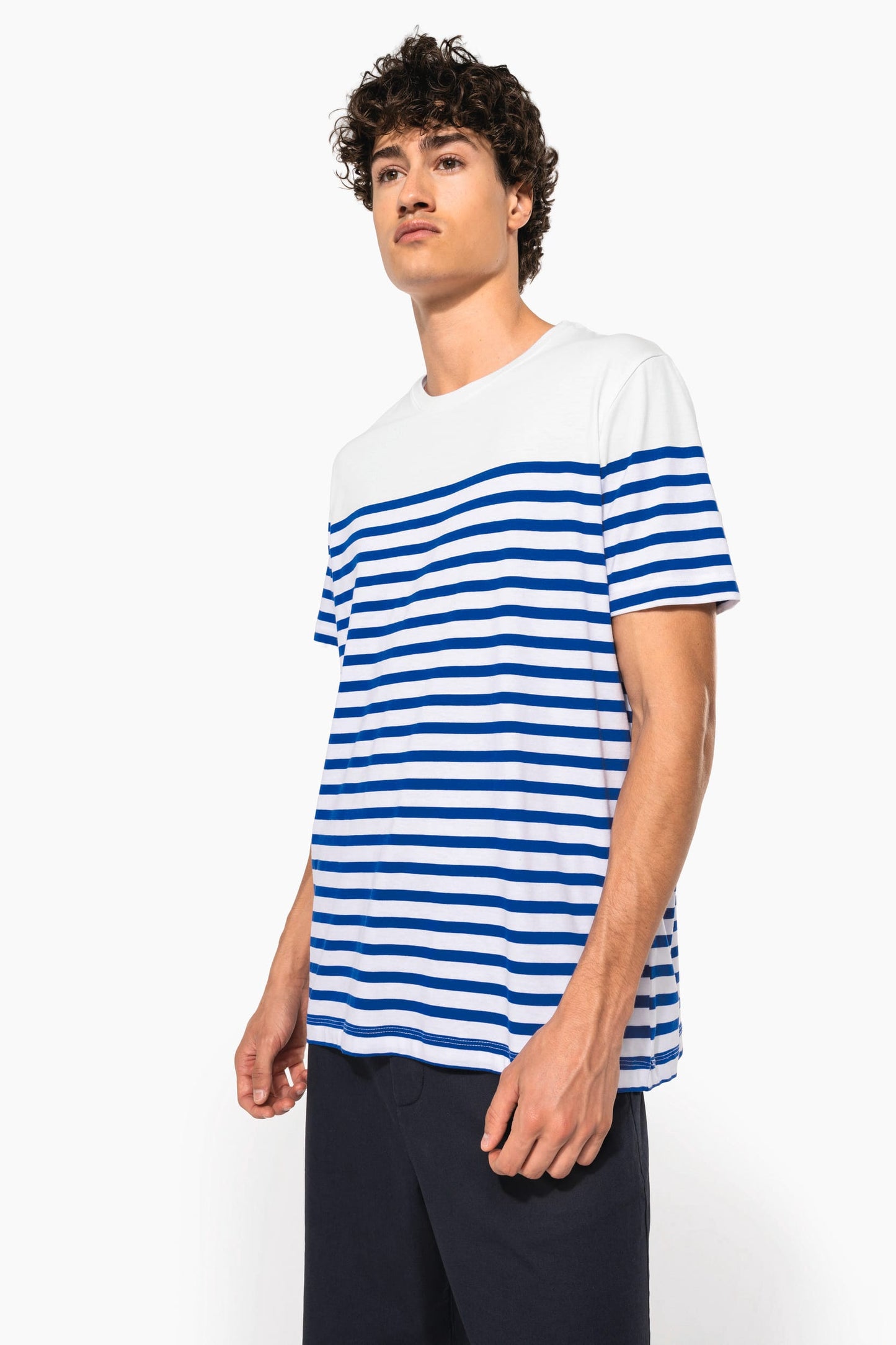 K3033 - T-shirt uomo in stile marinaro Bio girocollo
