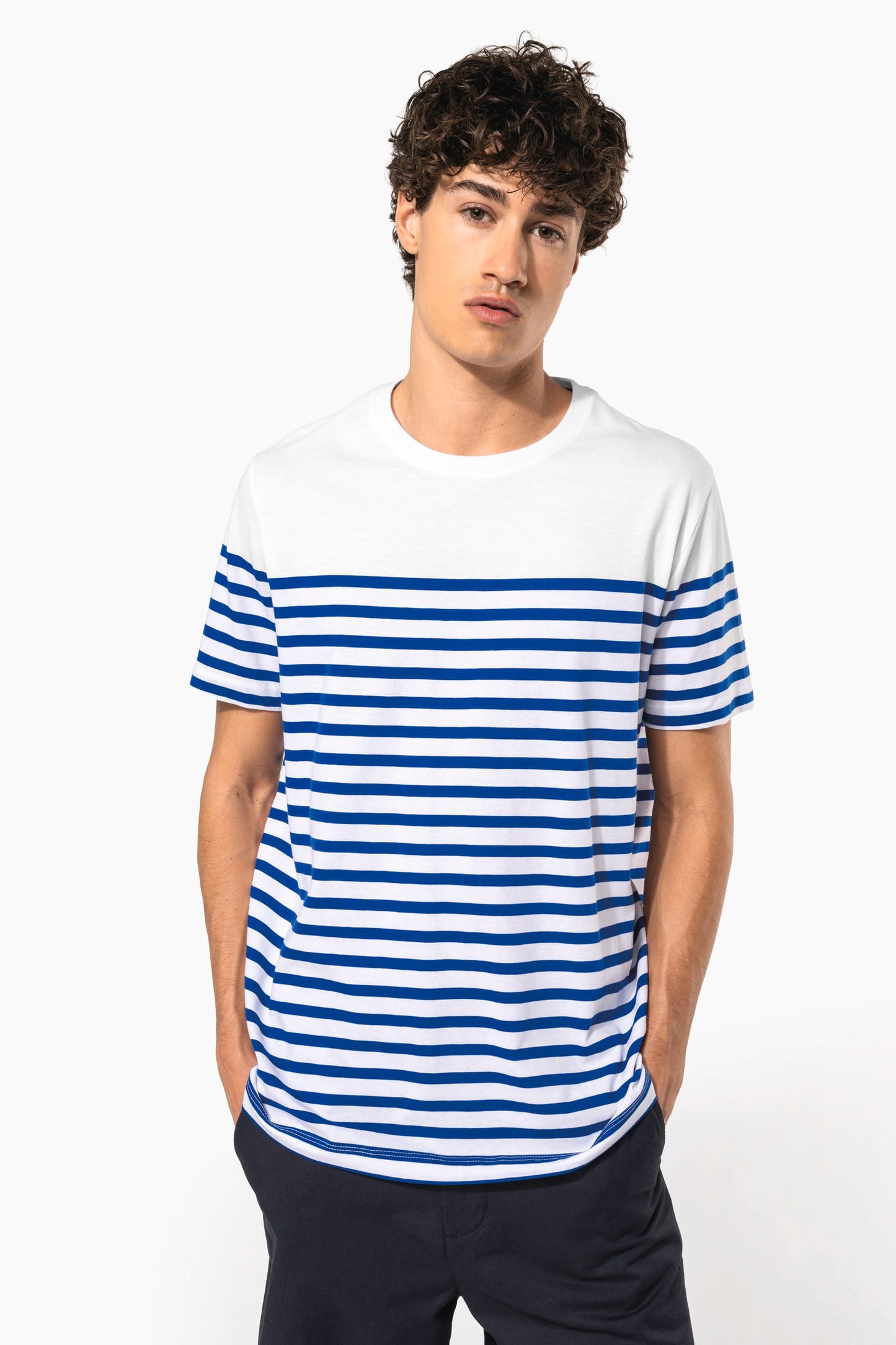 K3033 - T-shirt uomo in stile marinaro Bio girocollo