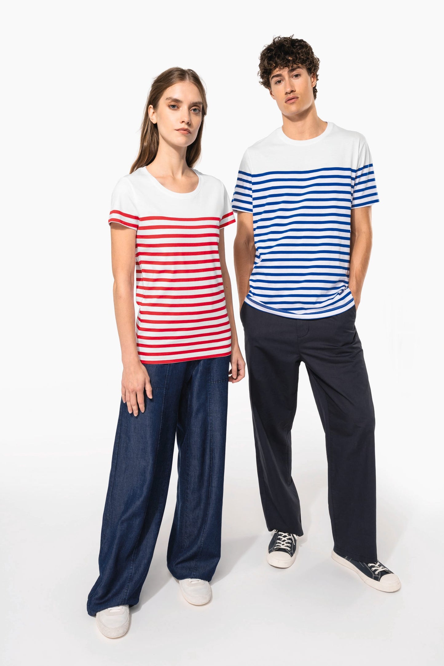K3033 - T-shirt uomo in stile marinaro Bio girocollo