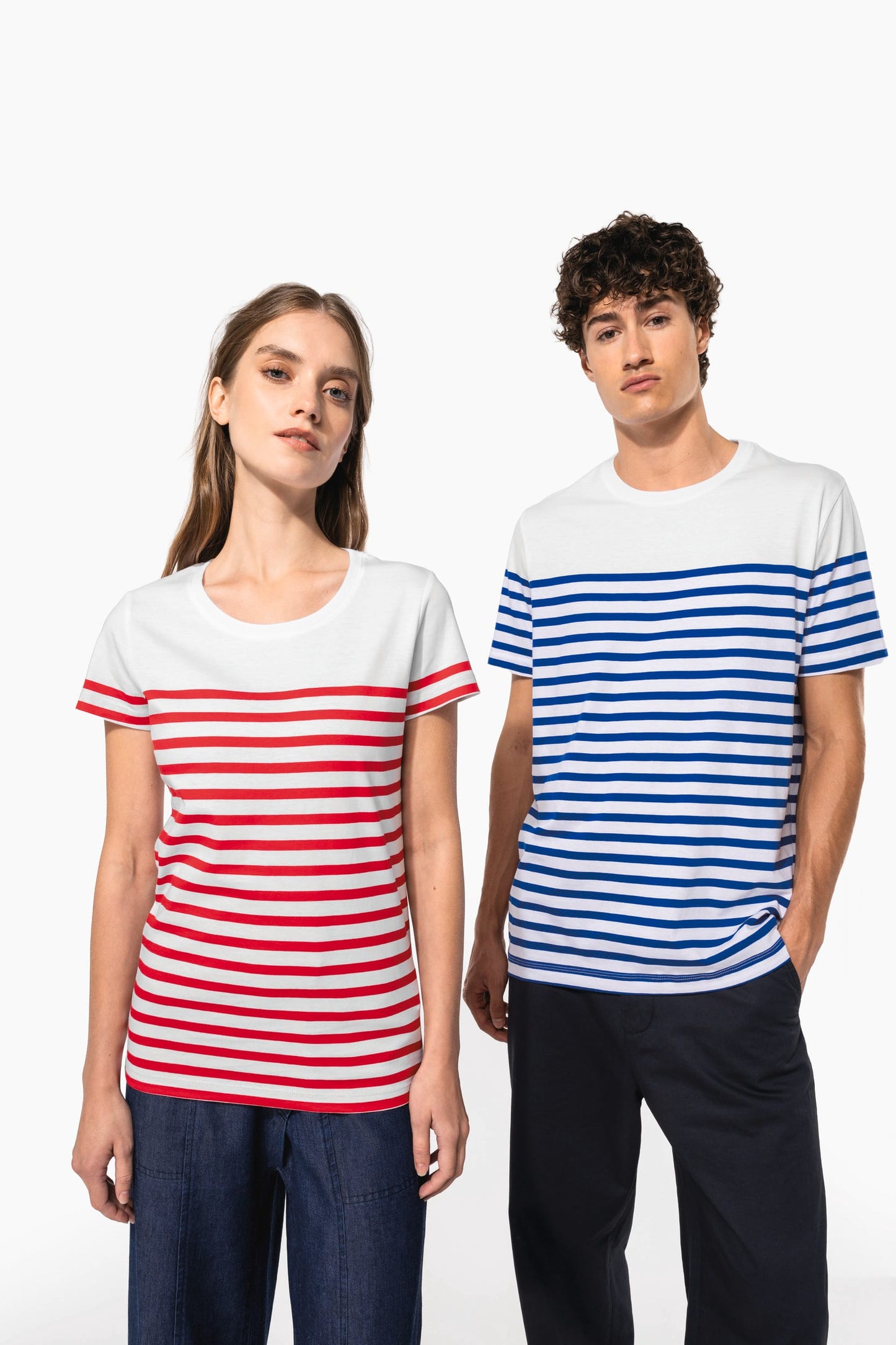 K3033 - T-shirt uomo in stile marinaro Bio girocollo