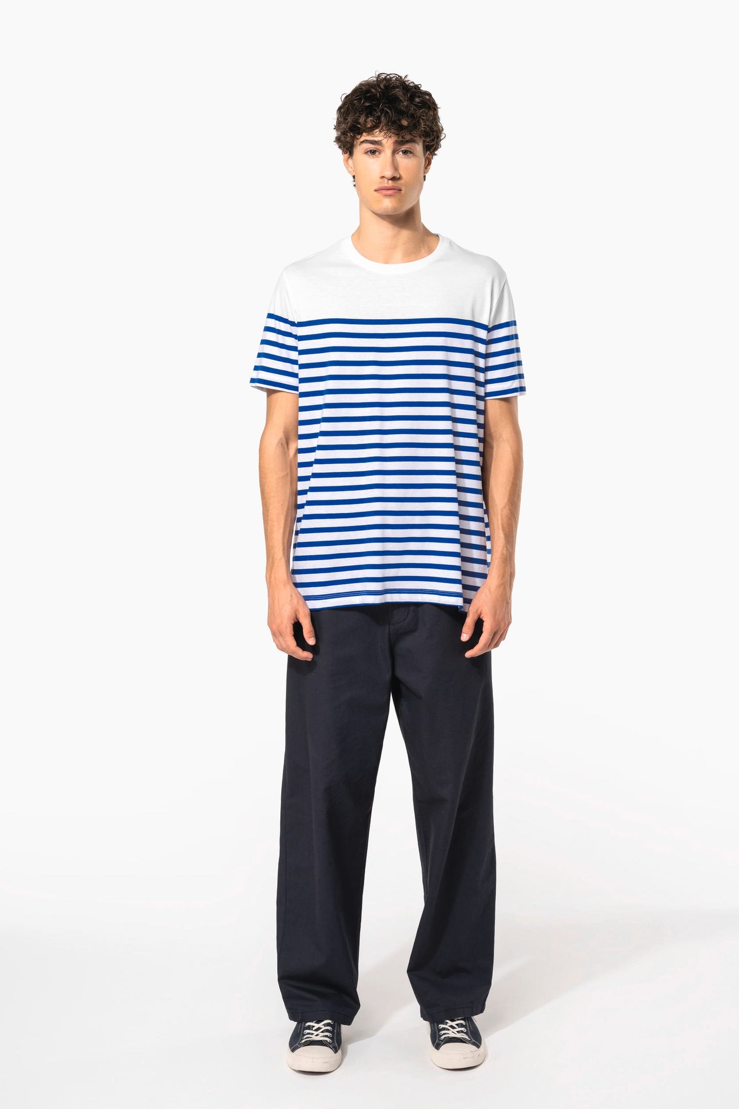 K3033 - T-shirt uomo in stile marinaro Bio girocollo