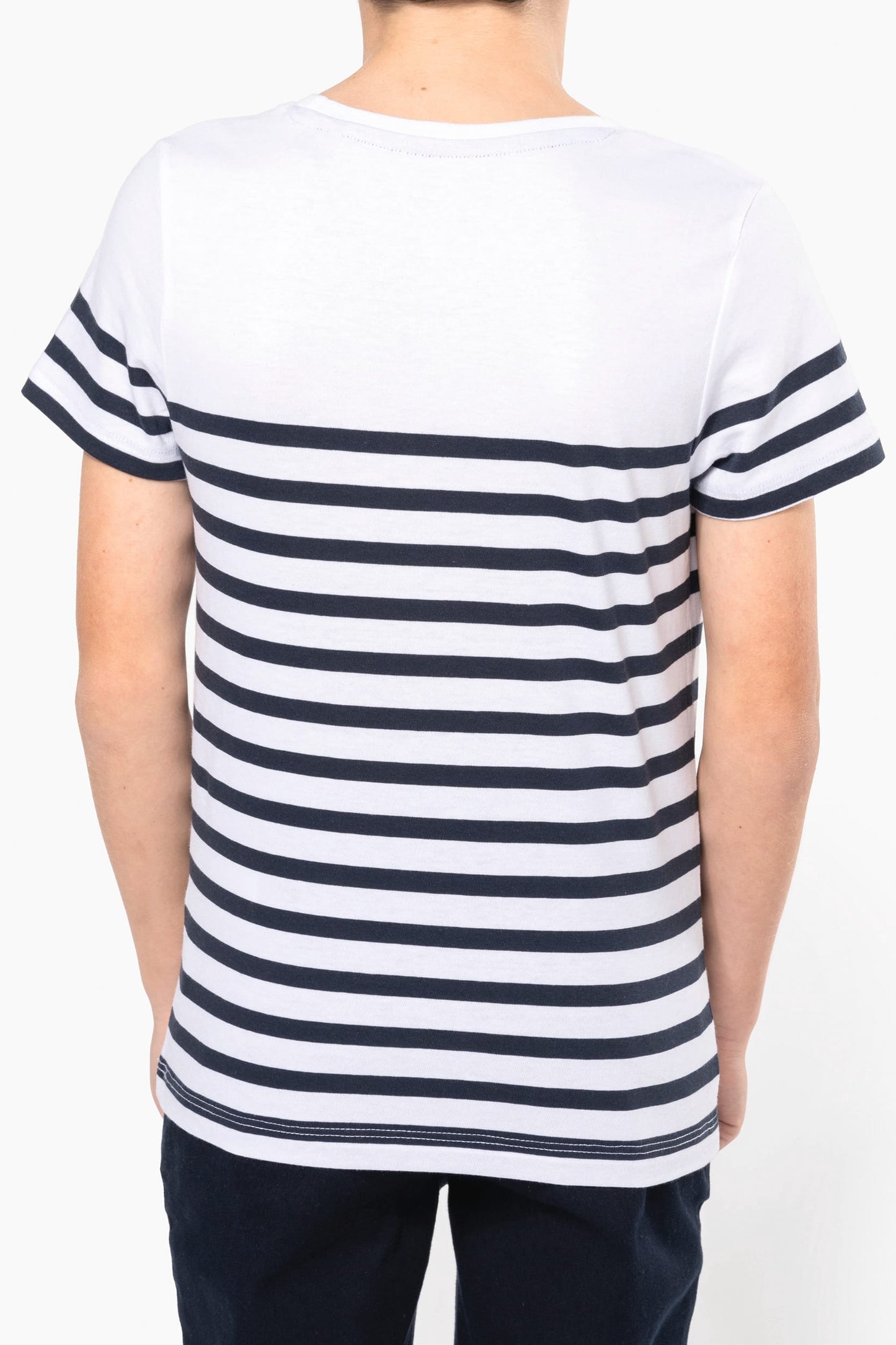 K3035 - T-shirt bambino in stile marinaro Bio girocollo