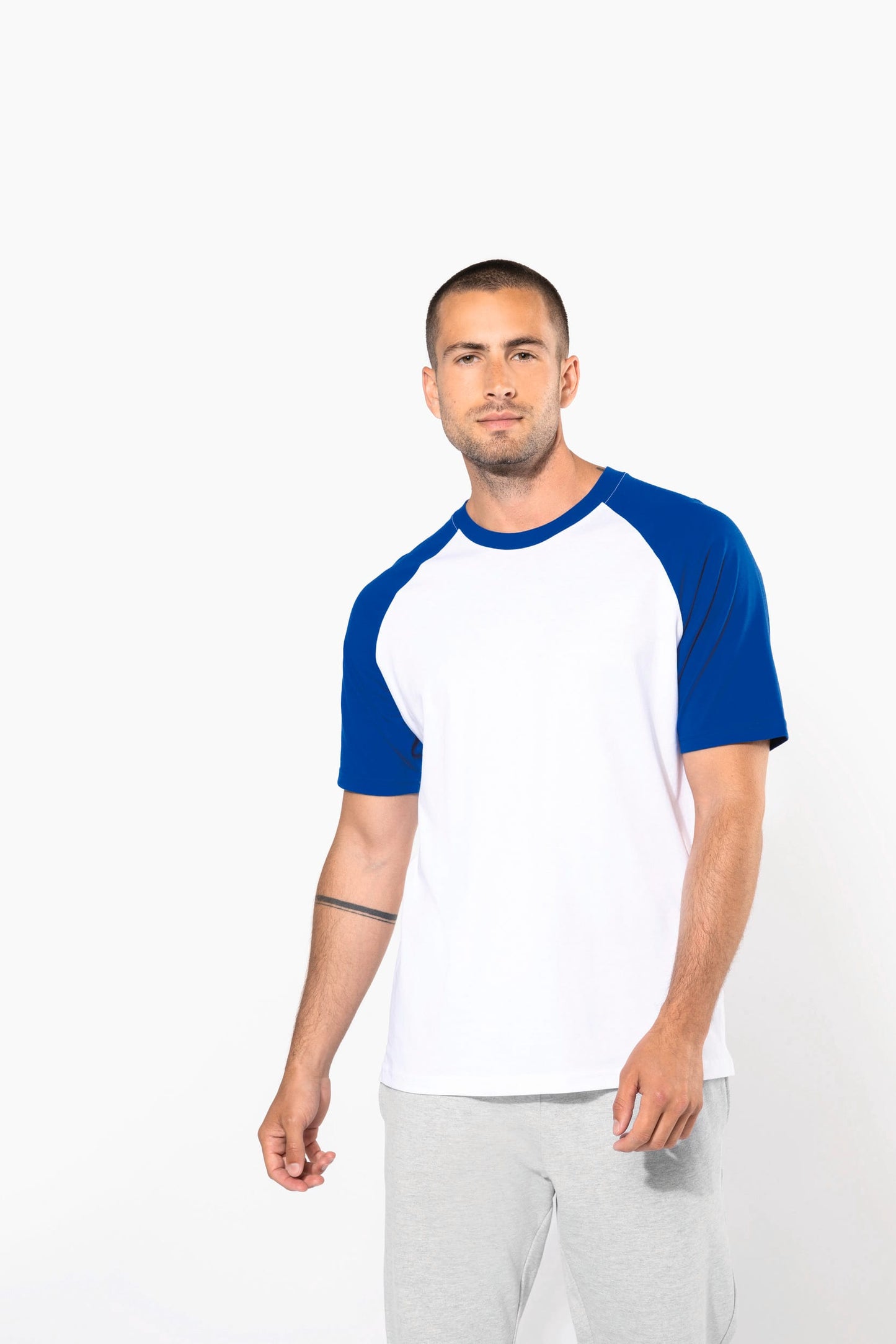 K330X - T-shirt baseball manica corta bicolore