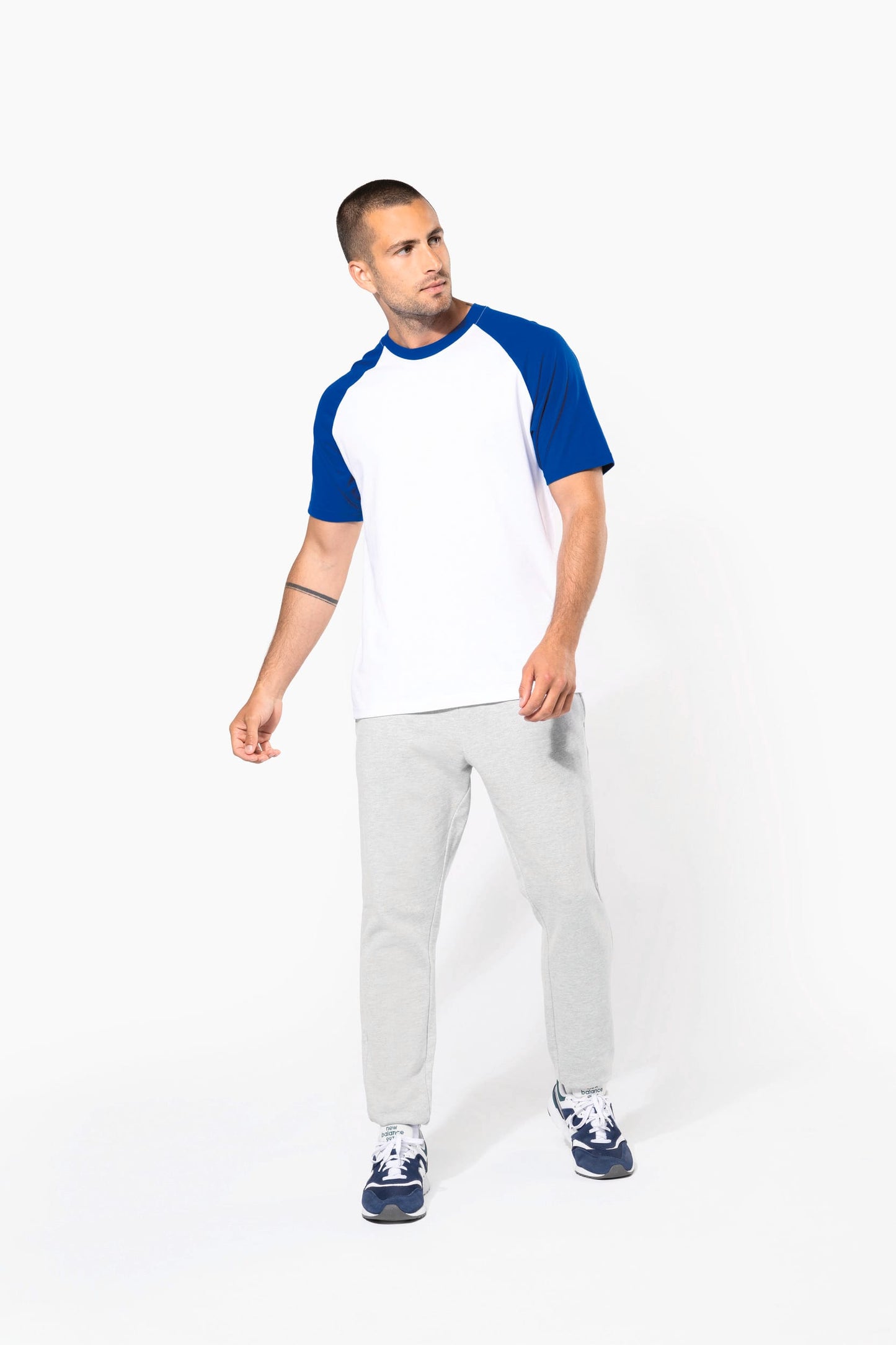 K330X - T-shirt baseball manica corta bicolore