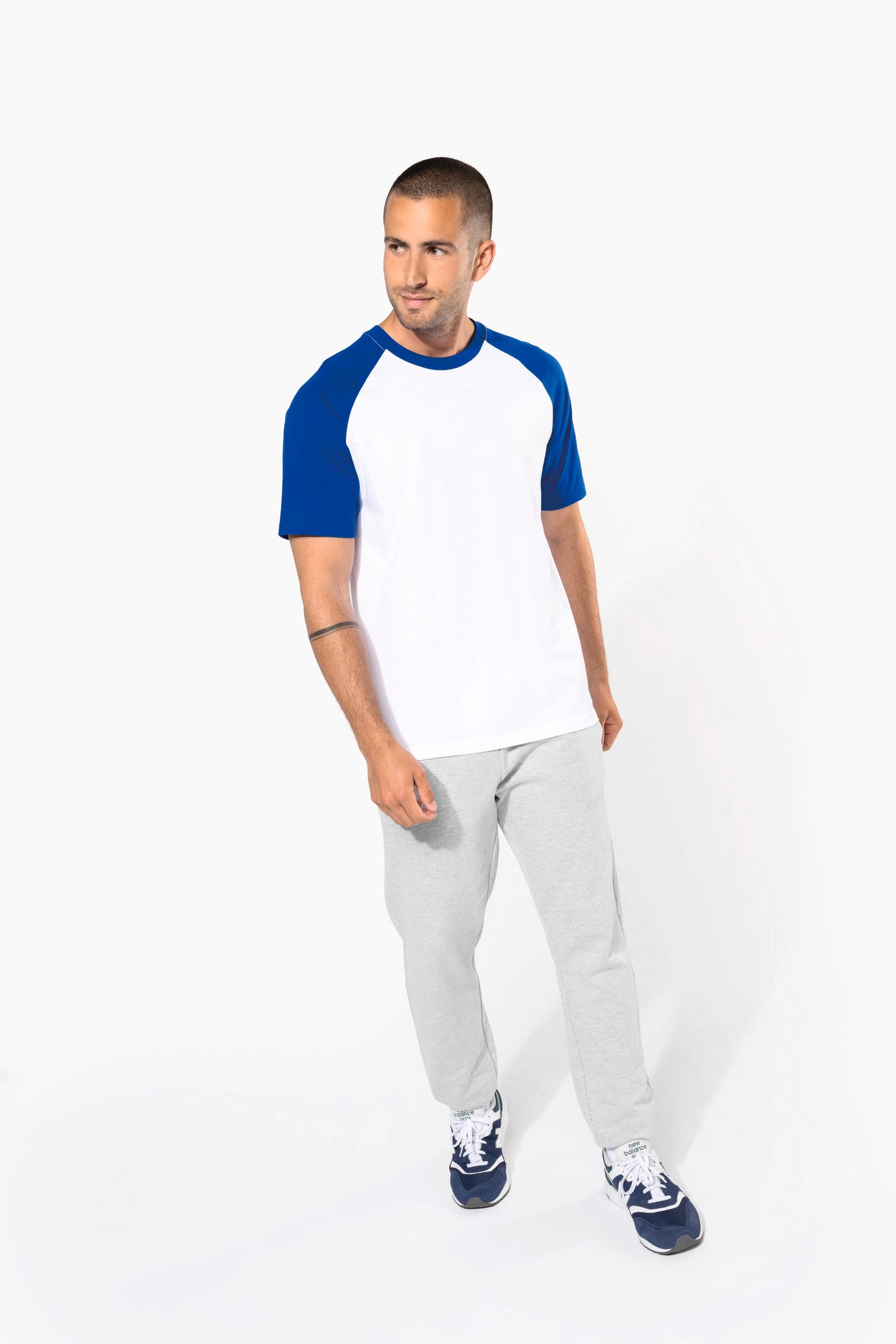 K330X - T-shirt baseball manica corta bicolore