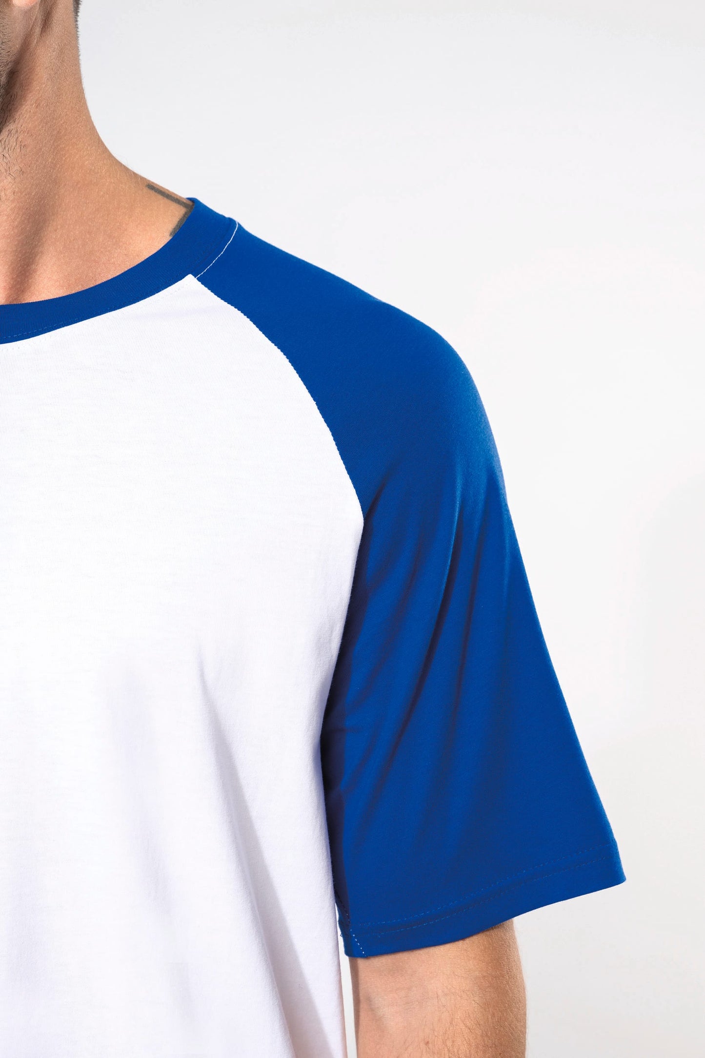 K330 - T-shirt baseball manica corta bicolore