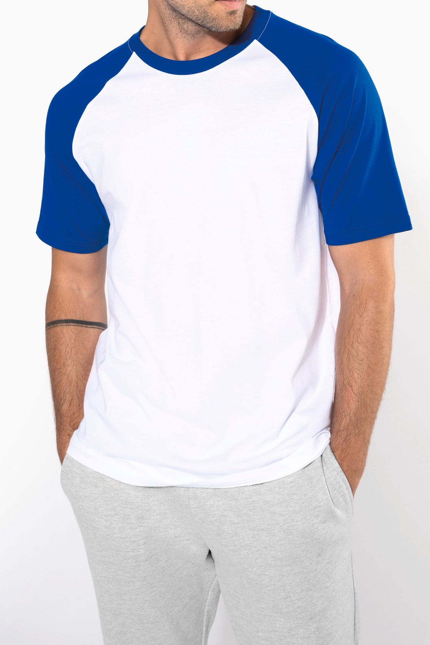 K330X - T-shirt baseball manica corta bicolore