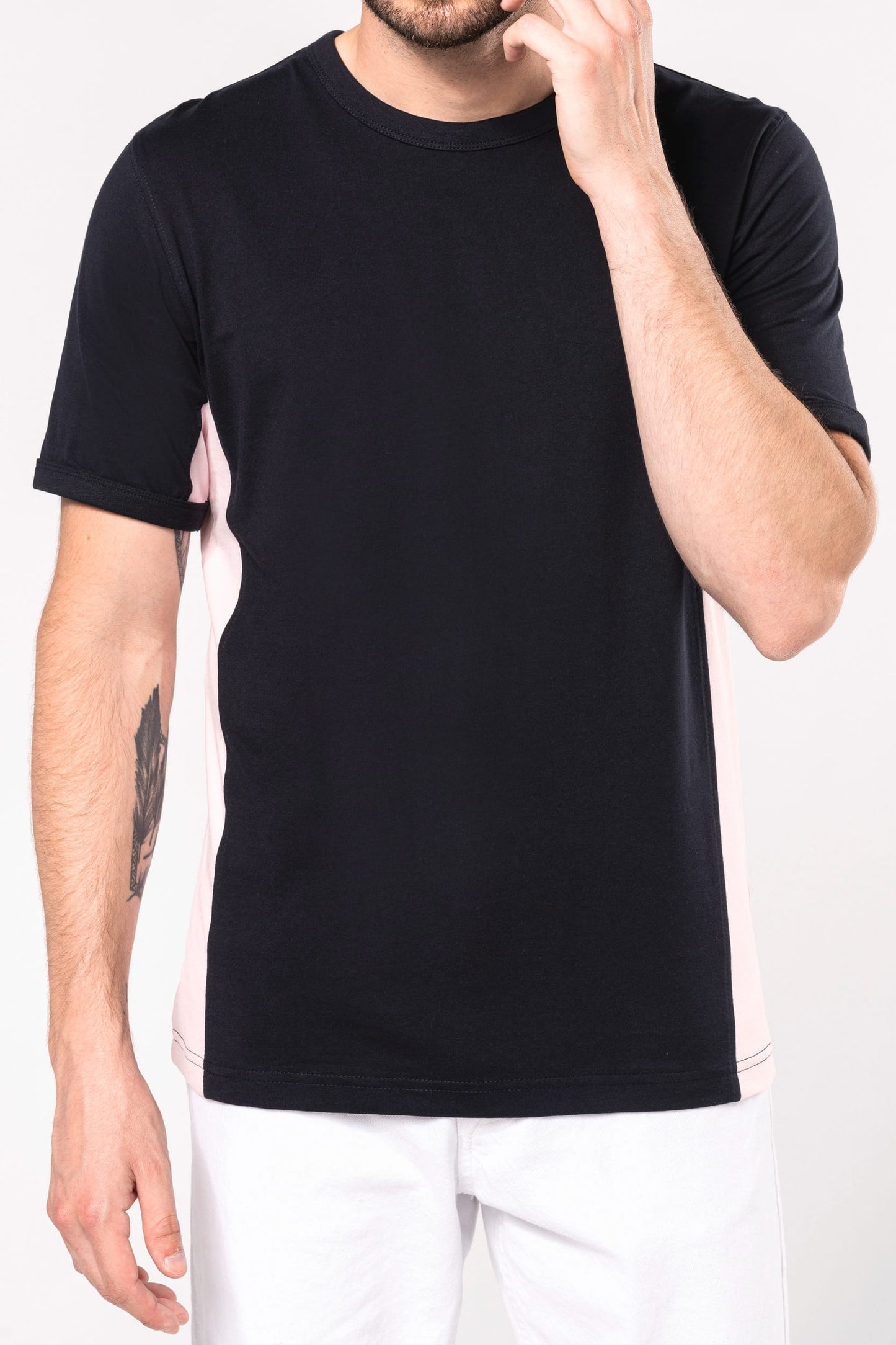 K340 - T-shirt Tiger manica corta bicolore