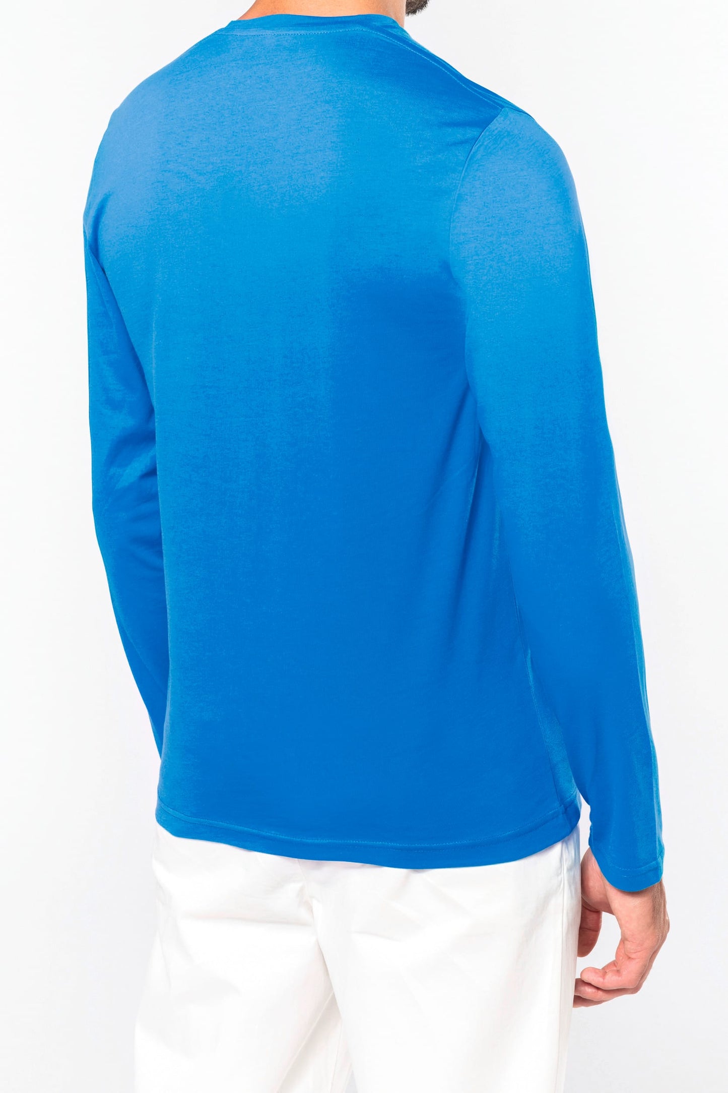 K358 - T-shirt uomo manica lunga scollo a V