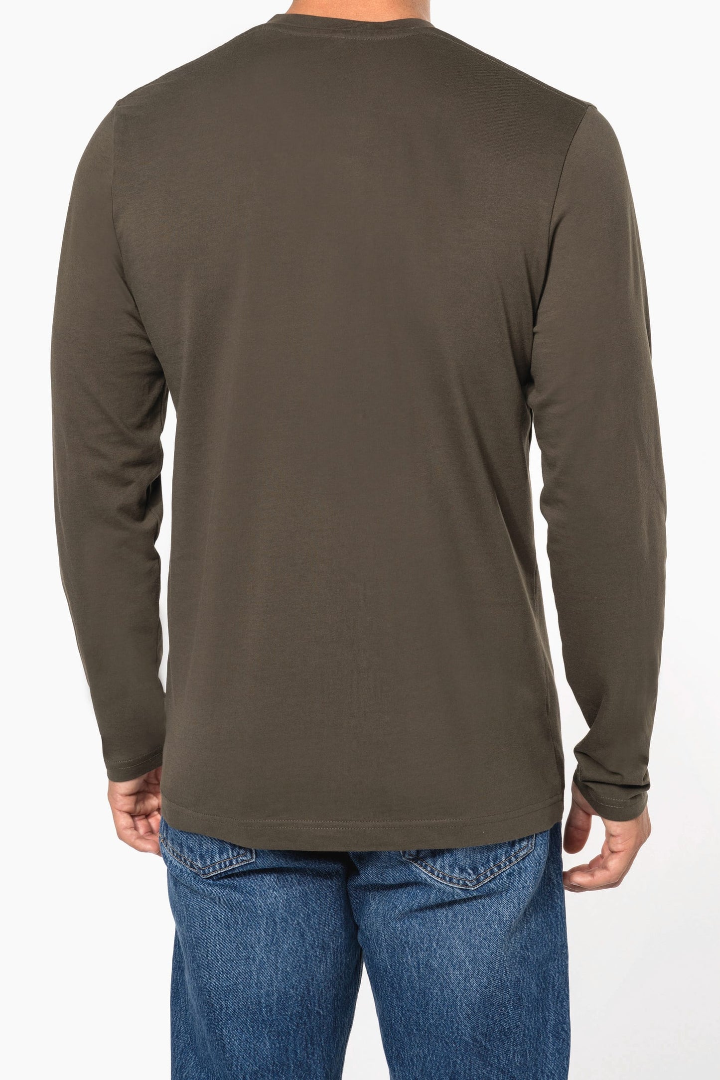 K358 - T-shirt uomo manica lunga scollo a V
