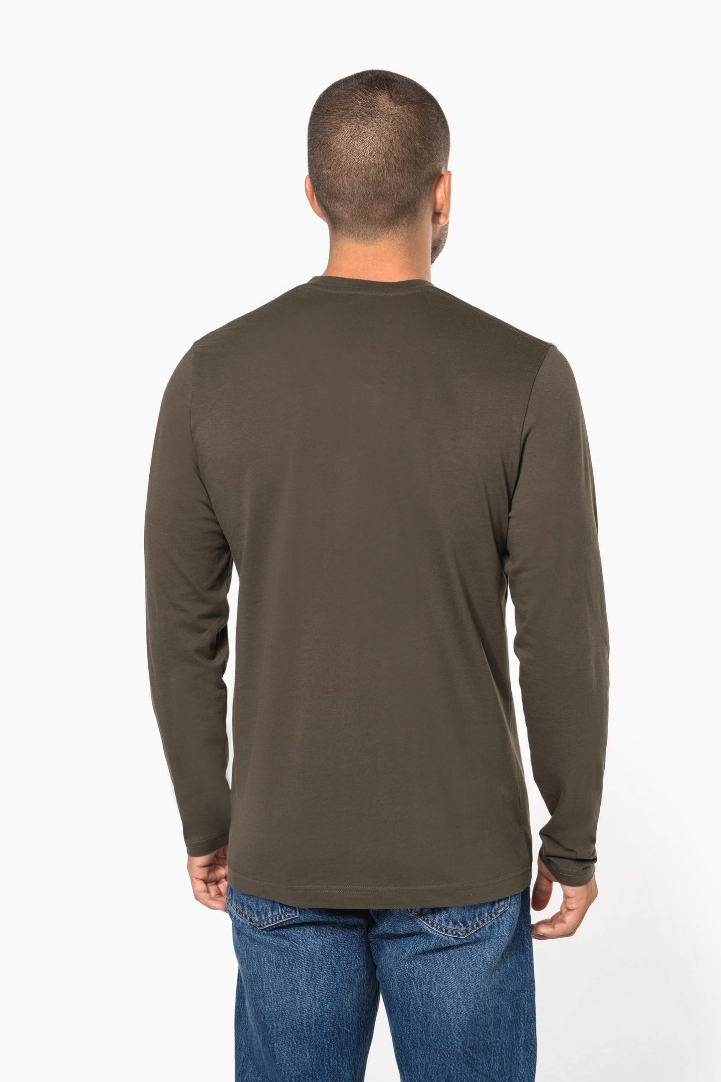 K358 - T-shirt uomo manica lunga scollo a V