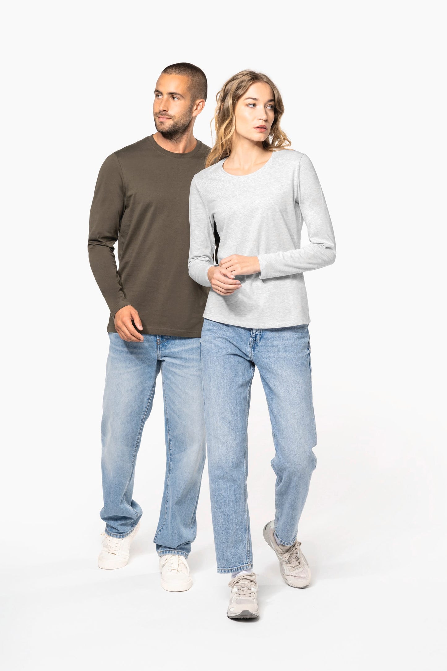 K383 - T-shirt donna manica lunga girocollo