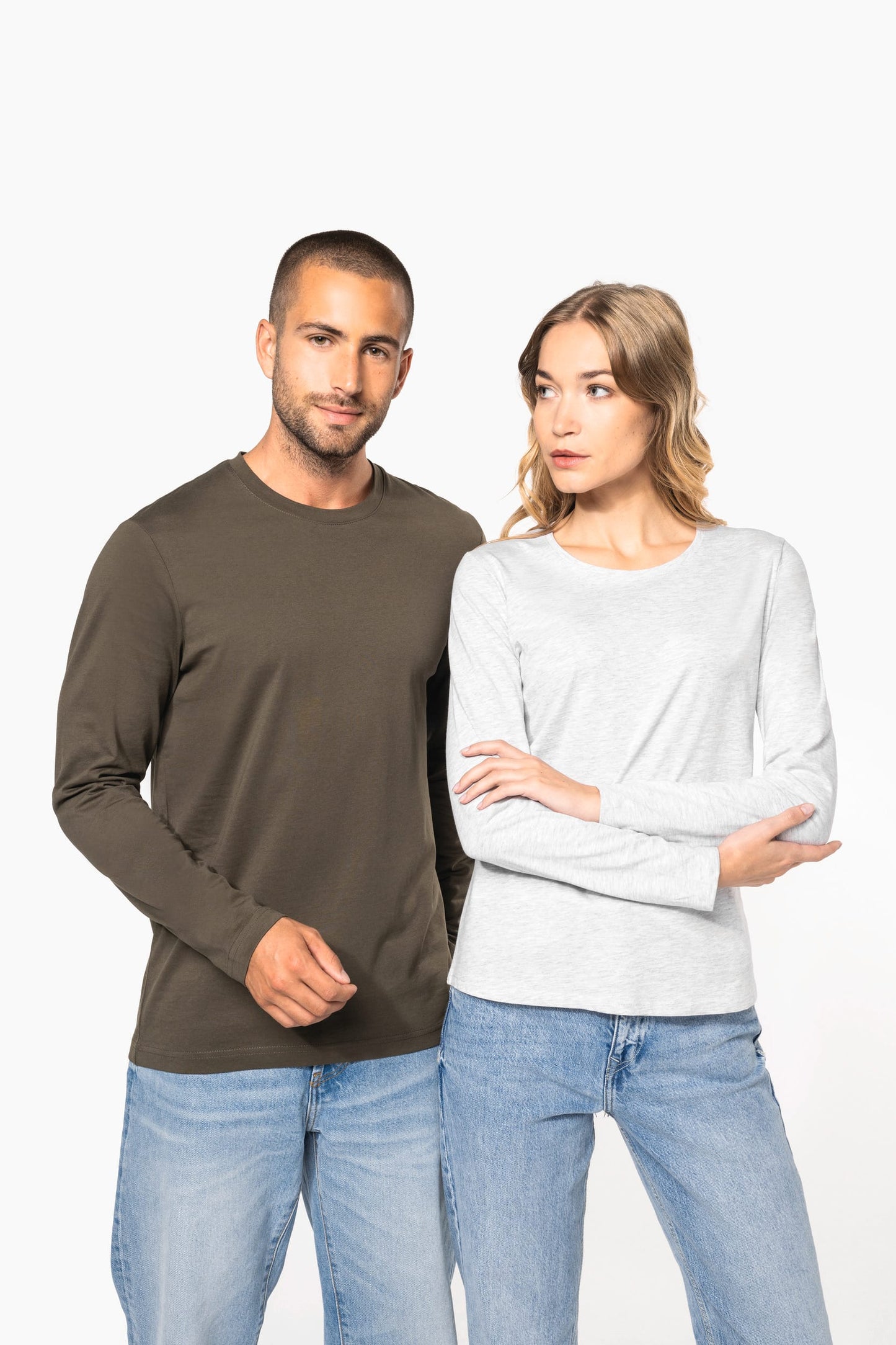 K383 - T-shirt donna manica lunga girocollo