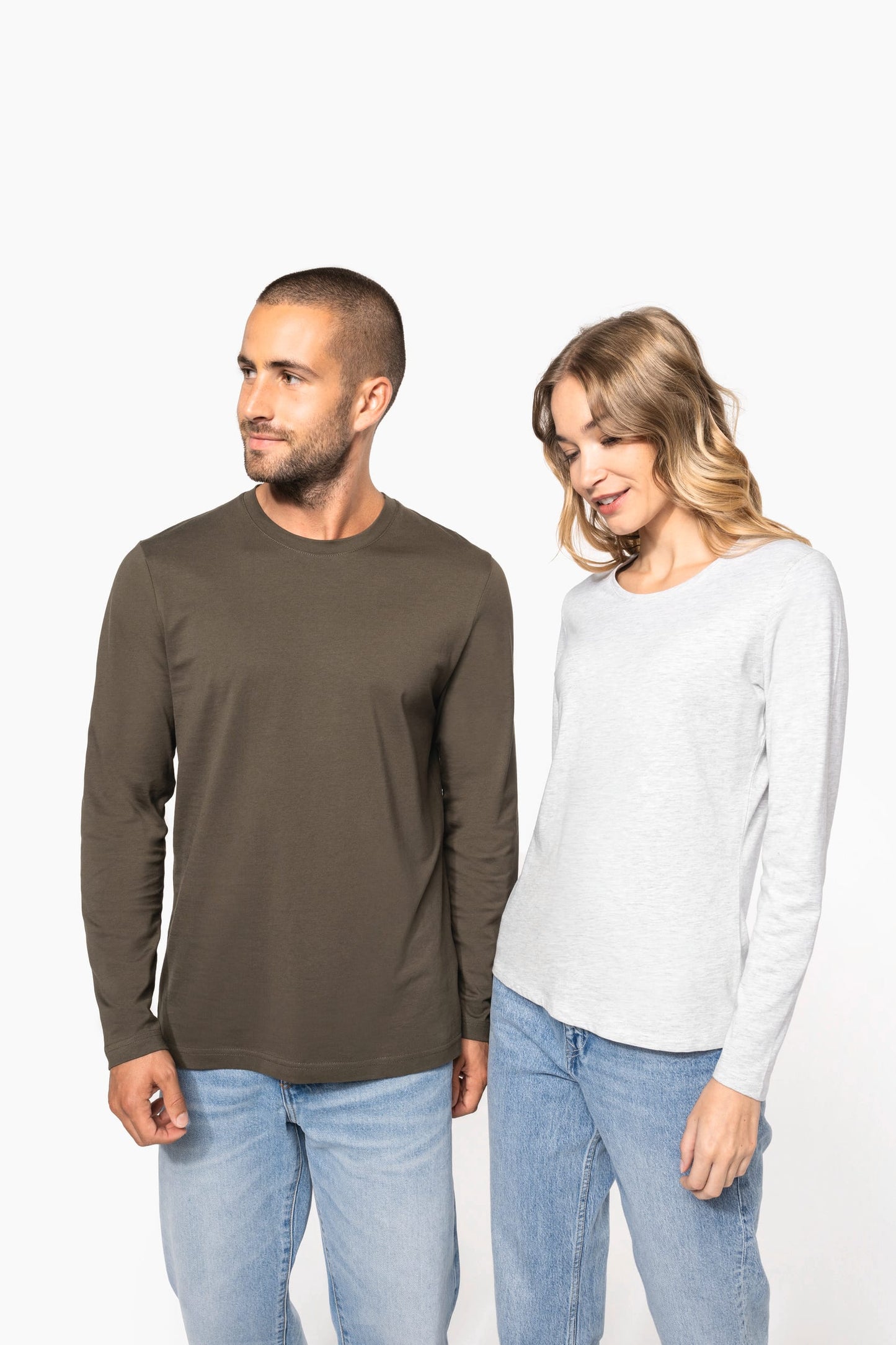 K383 - T-shirt donna manica lunga girocollo